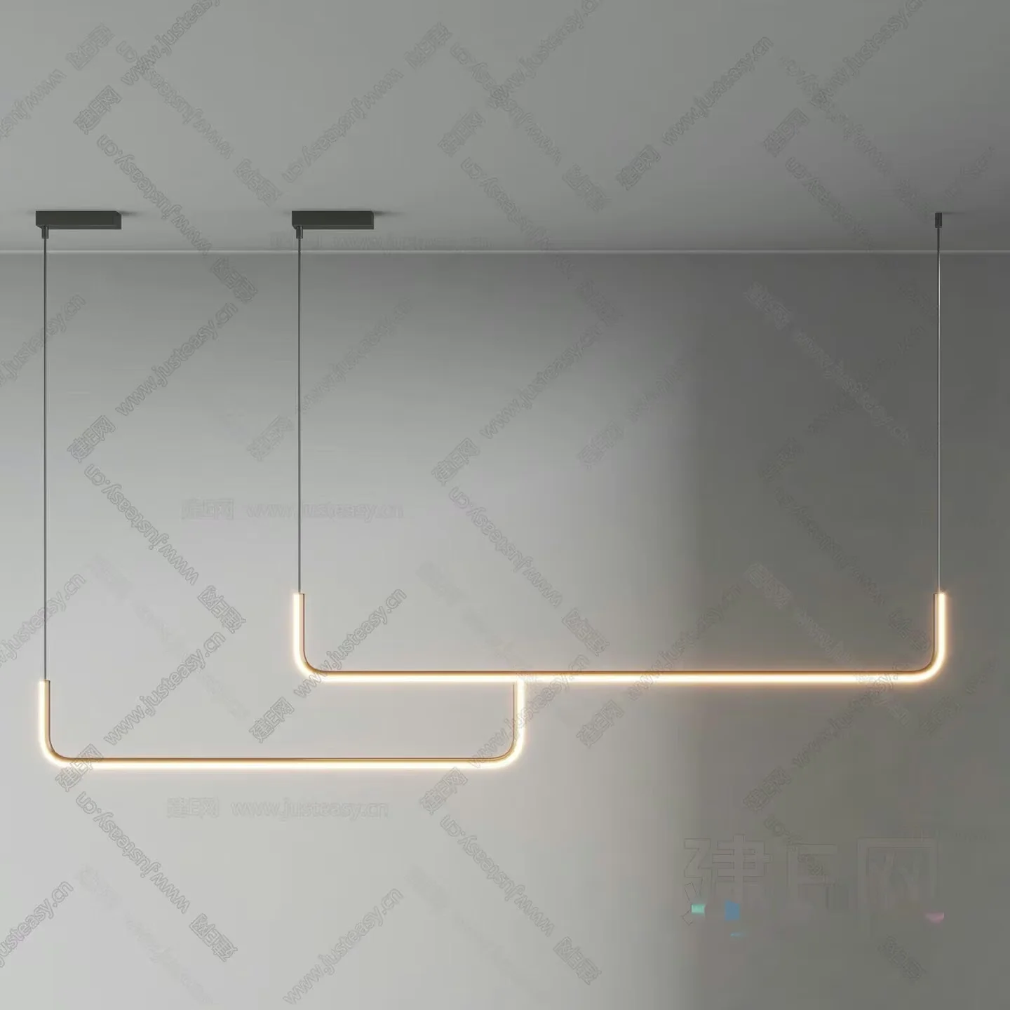 Gold Light Fixture 3D Model – 22755 – VRAY Render