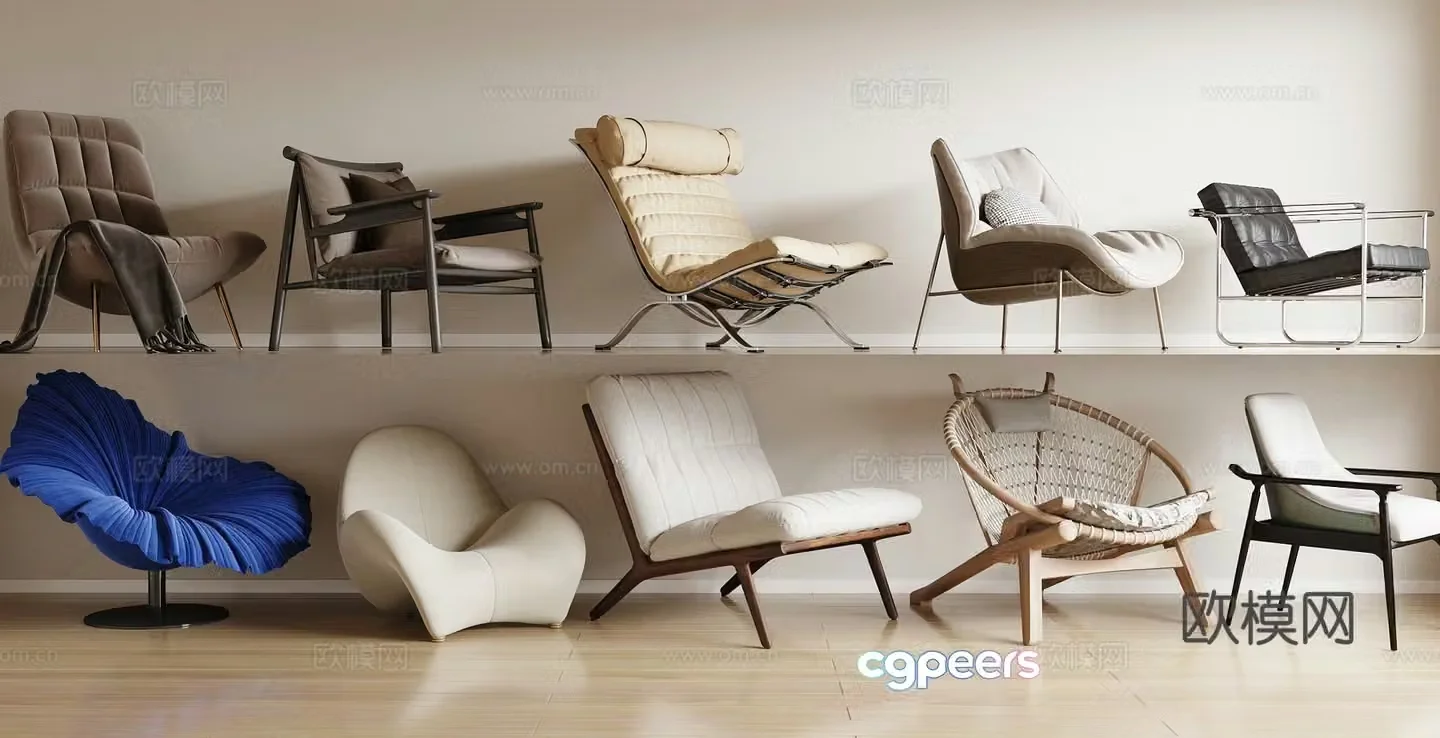 é—² é—² chair casual chair 3D model