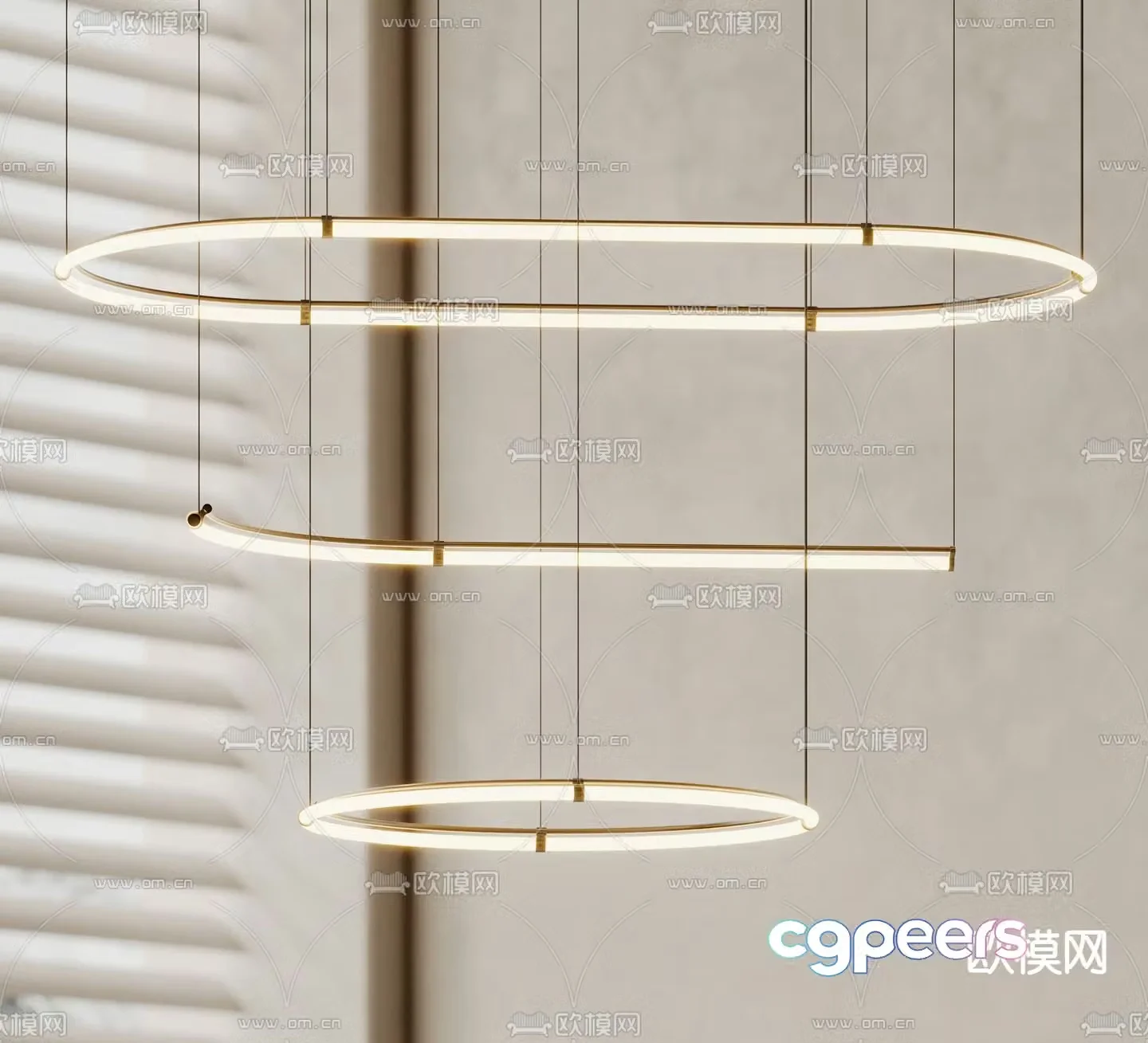 chandelier metal chandelier 3d model