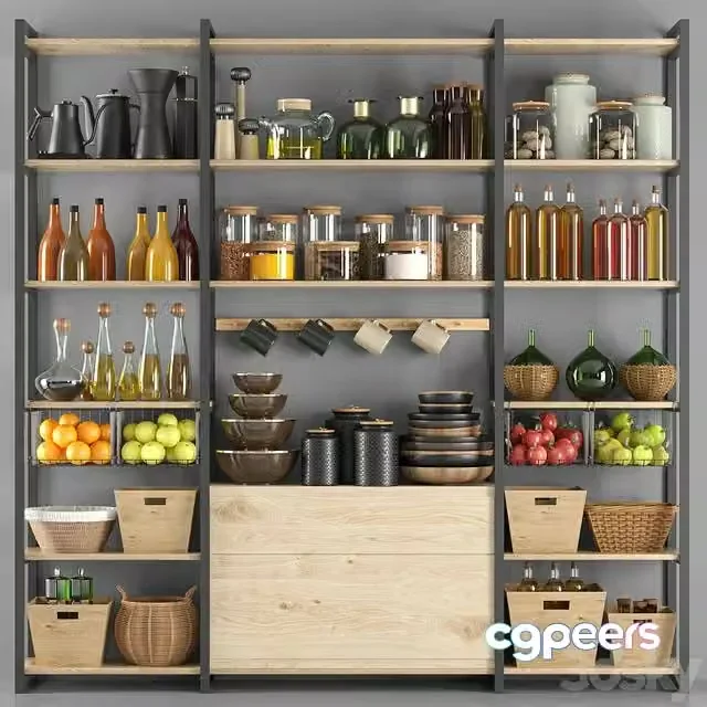3ds Max Free – kitchen accessories012-pantry