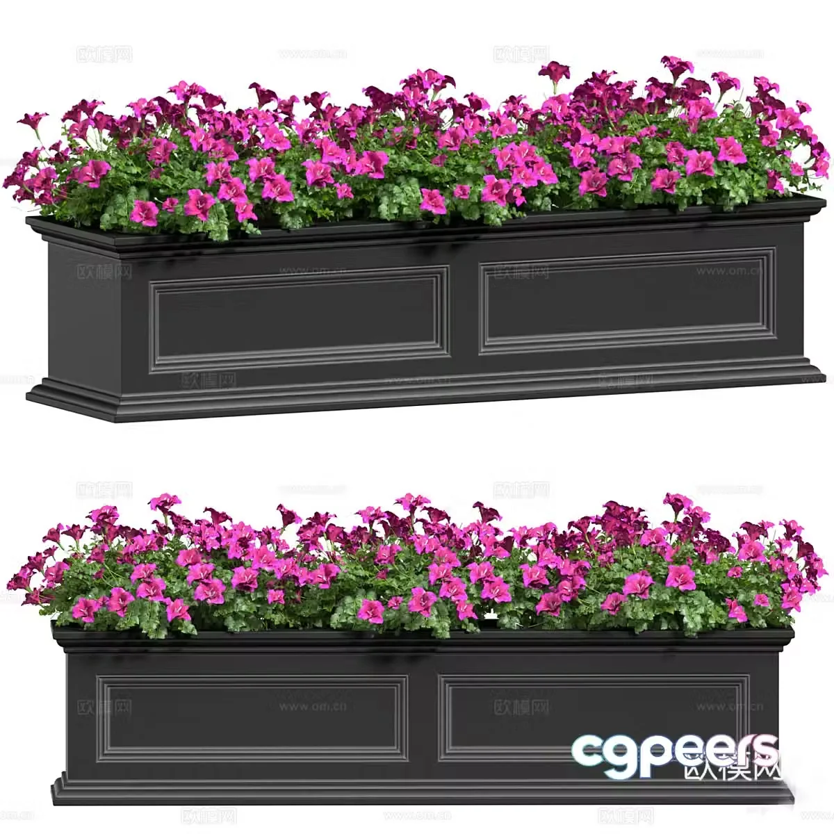 Outdoor windowsill flower box plant hanging flower pot basket suitable for plants with flowers Flower pot flower pot flower slot window sill 3D model