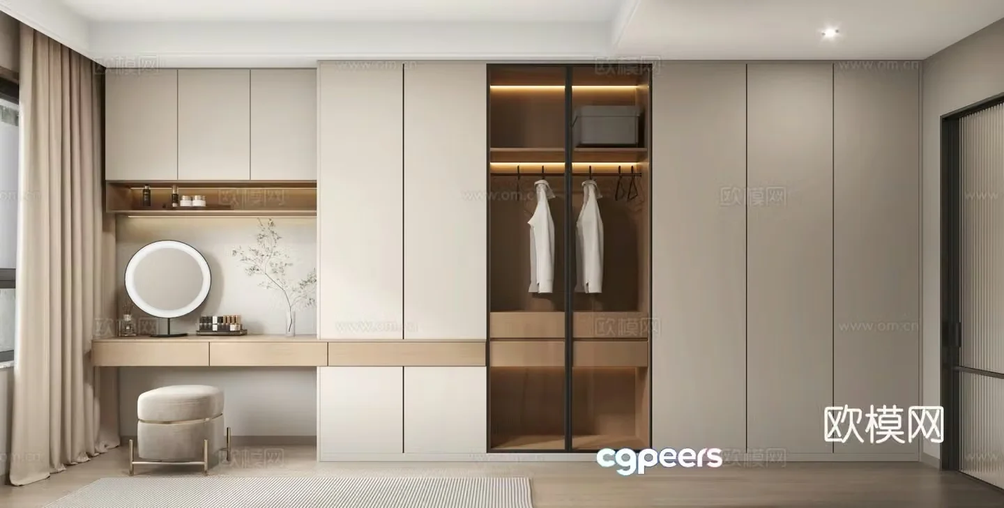 Modern home bedroom 3d model