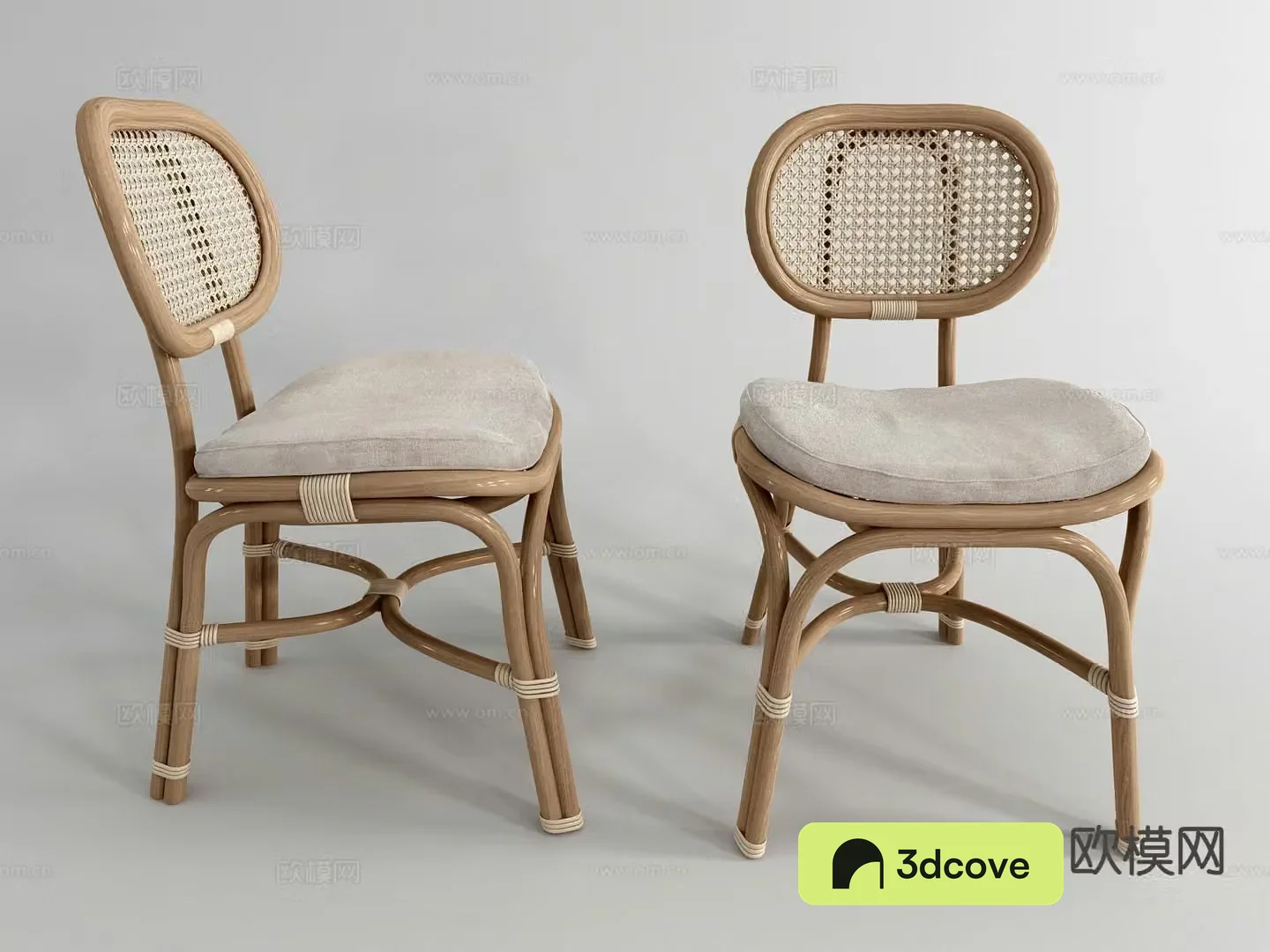 Wabi-sabi bamboo chair rattan chair outdoor chair