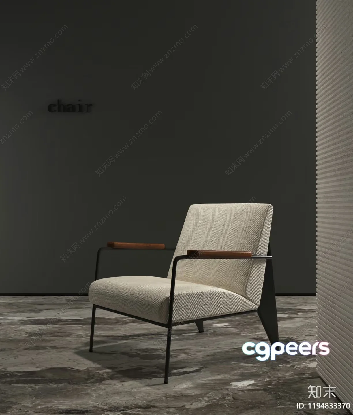 Modern Lounge Chair 3D Model – 14591 – VRAY Render
