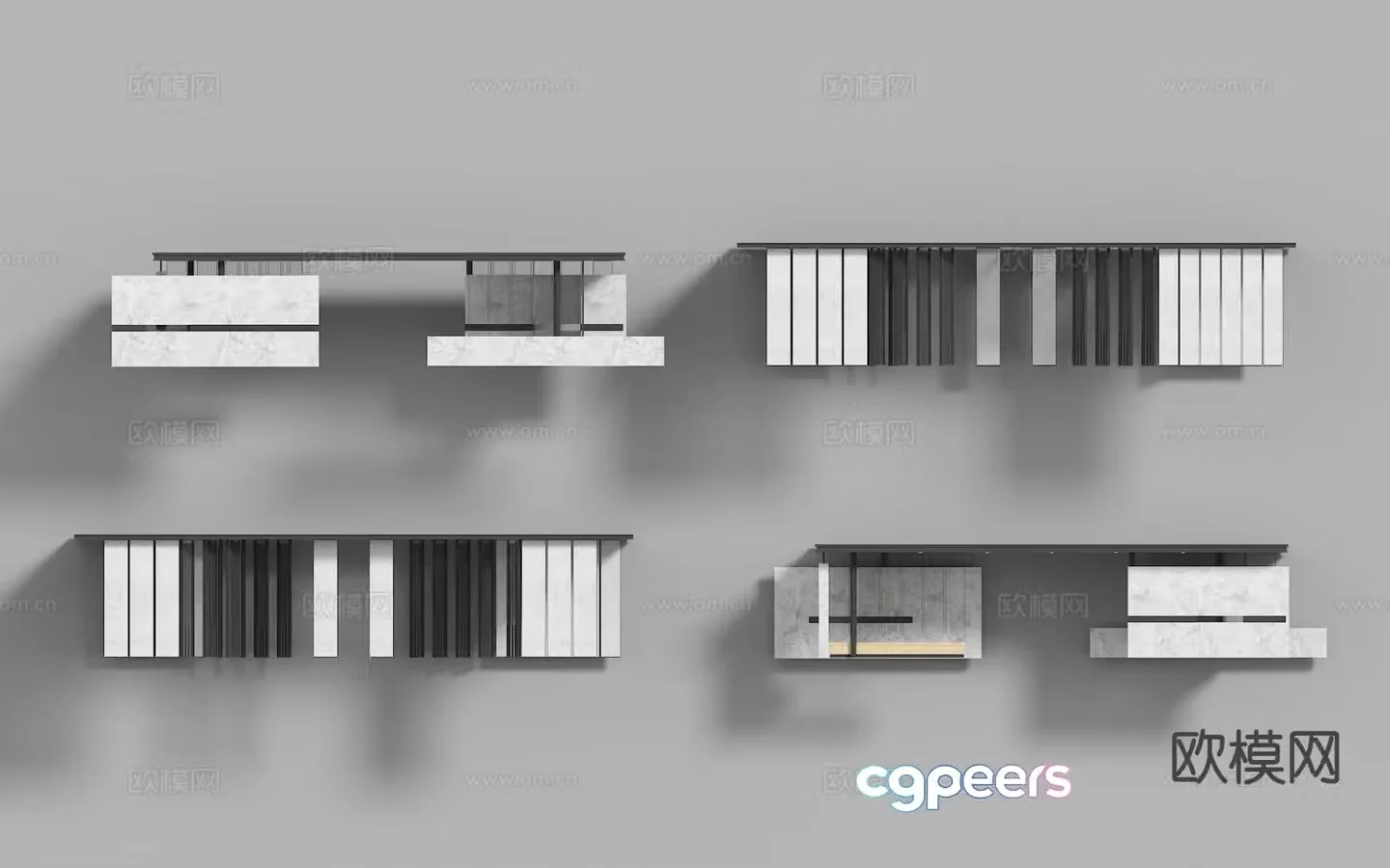 Gallery corridor 3d model