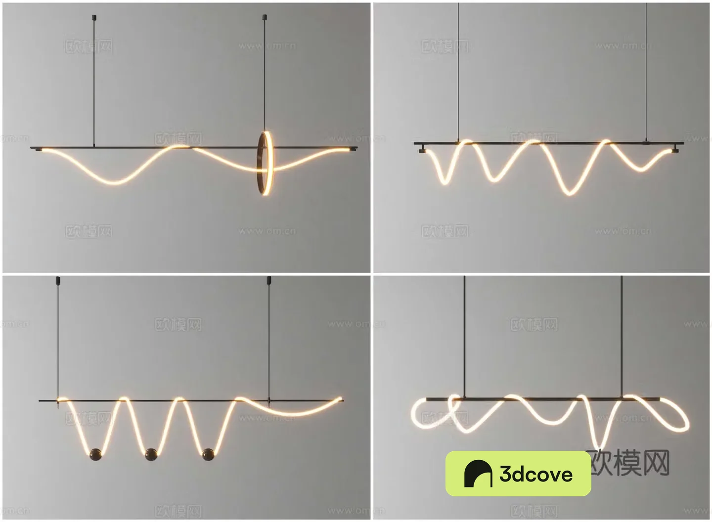 Light luxury creative chandeliers Simple household long chandeliers Modern simple restaurant chandeliers