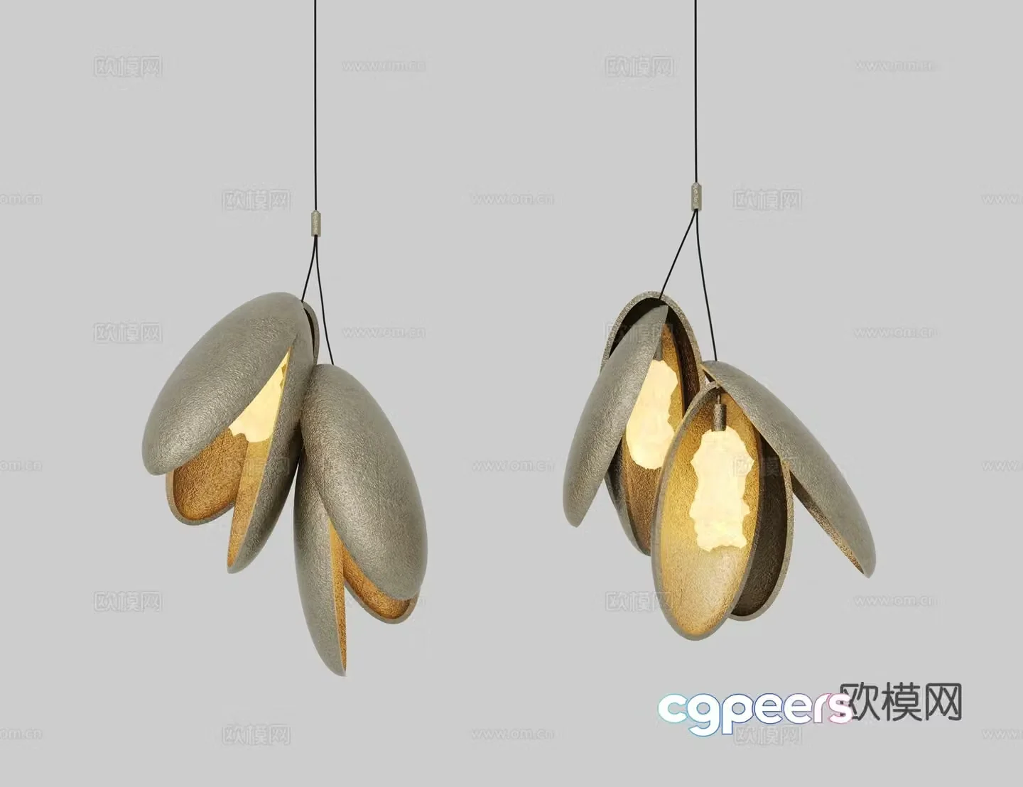 Chandelier Metal Chandelier Wind chime Chandelier Bedside Chandelier Shell Chandelier Decorative Light 3D Model