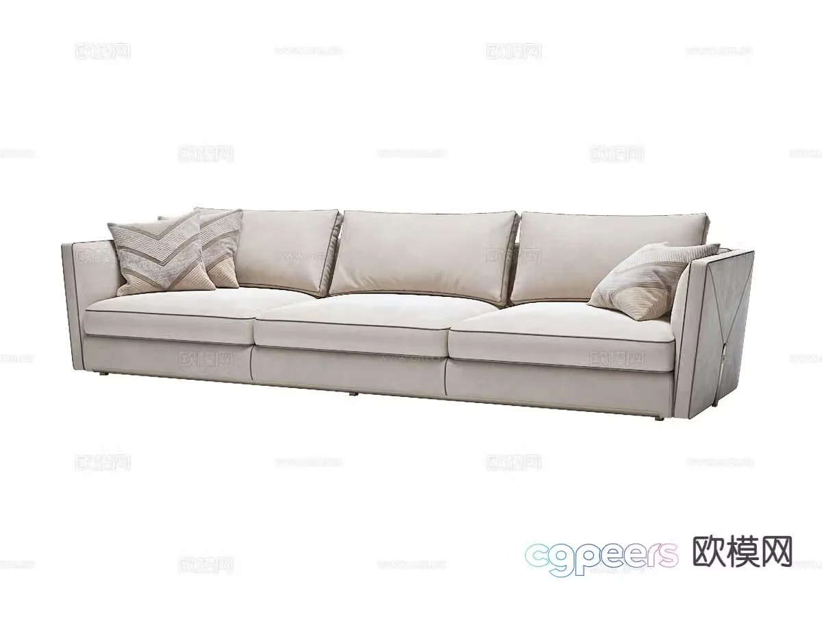 visionnaire three seater sofa 3d model
