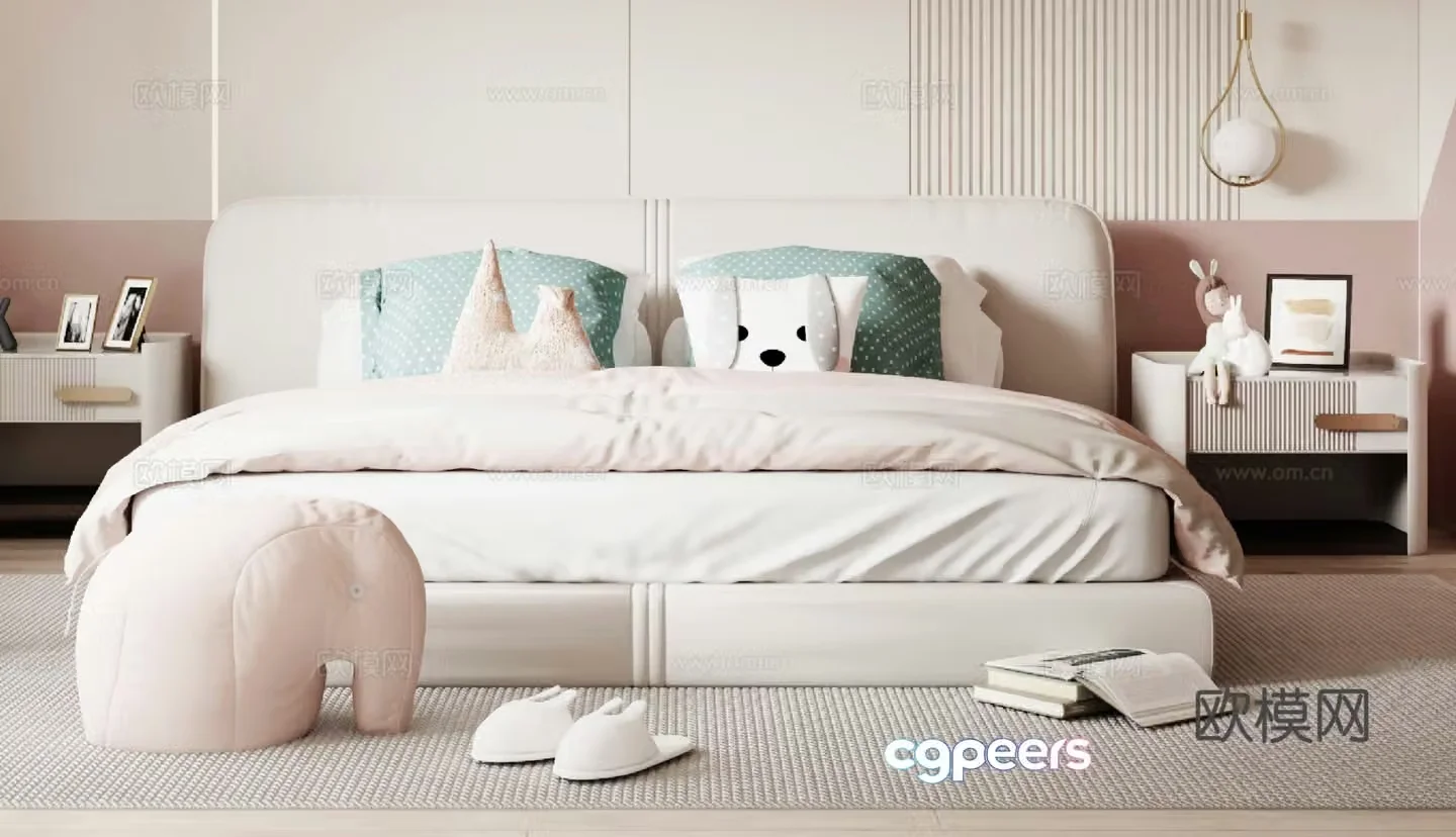 Modern children’s bed 3d model
