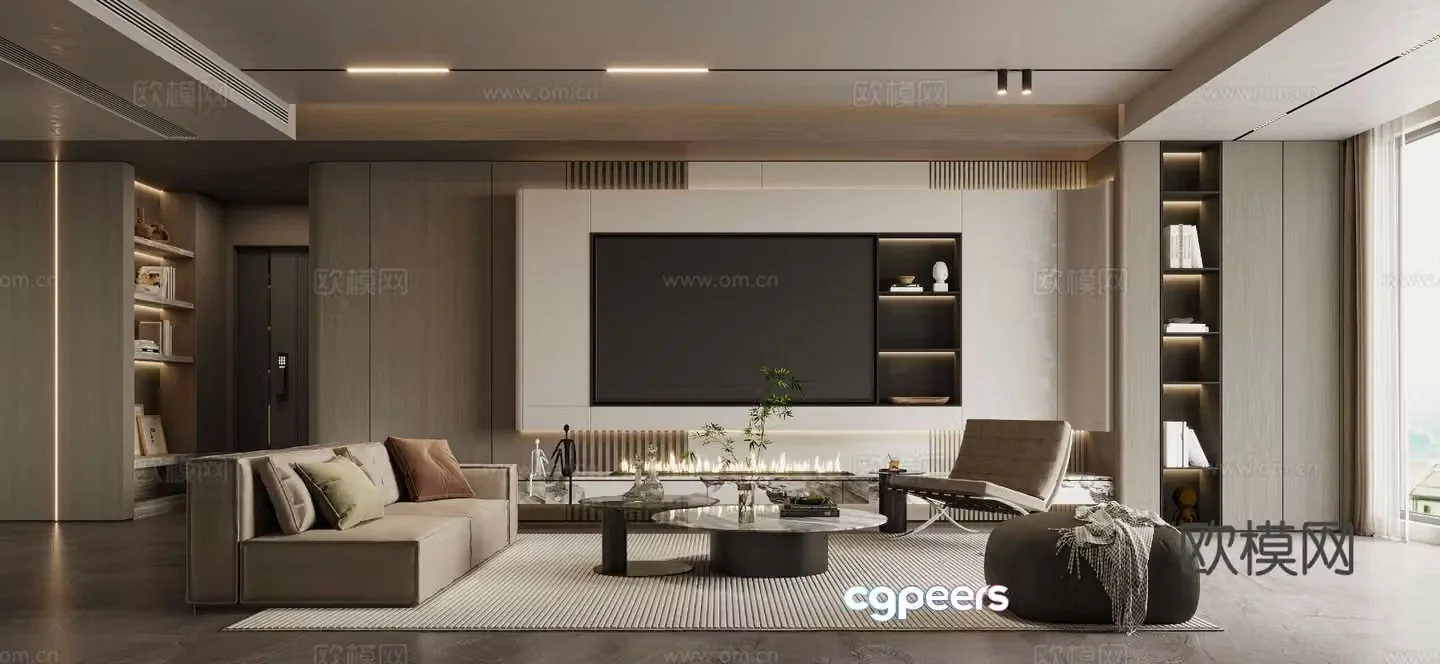 Modern living room 3d model