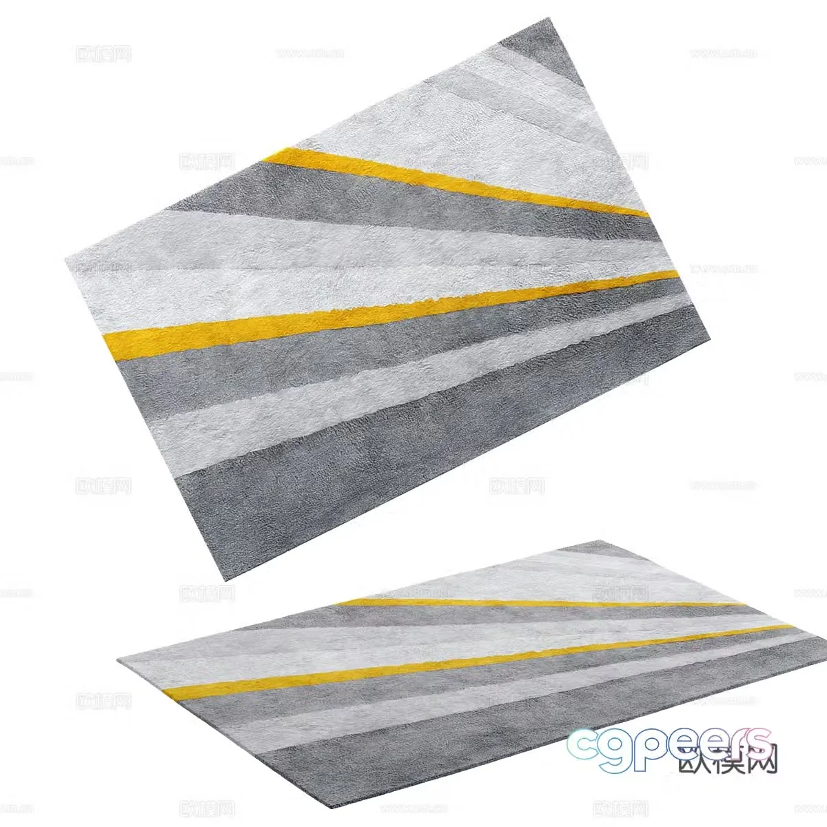 Simple carpet plush carpet 3d model