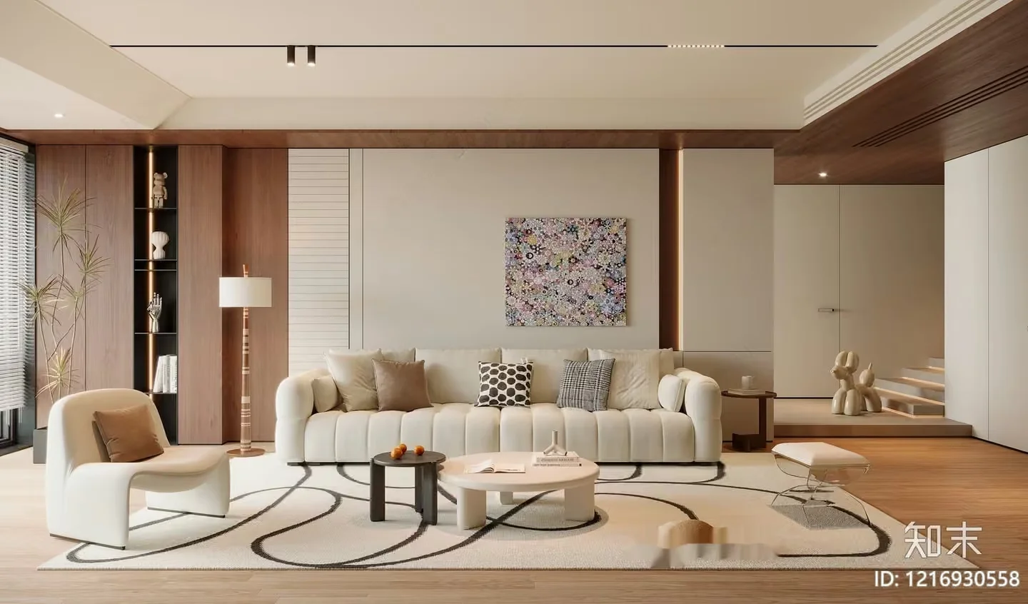 Modern Living Room 3D Model – 18190 – VRAY Render
