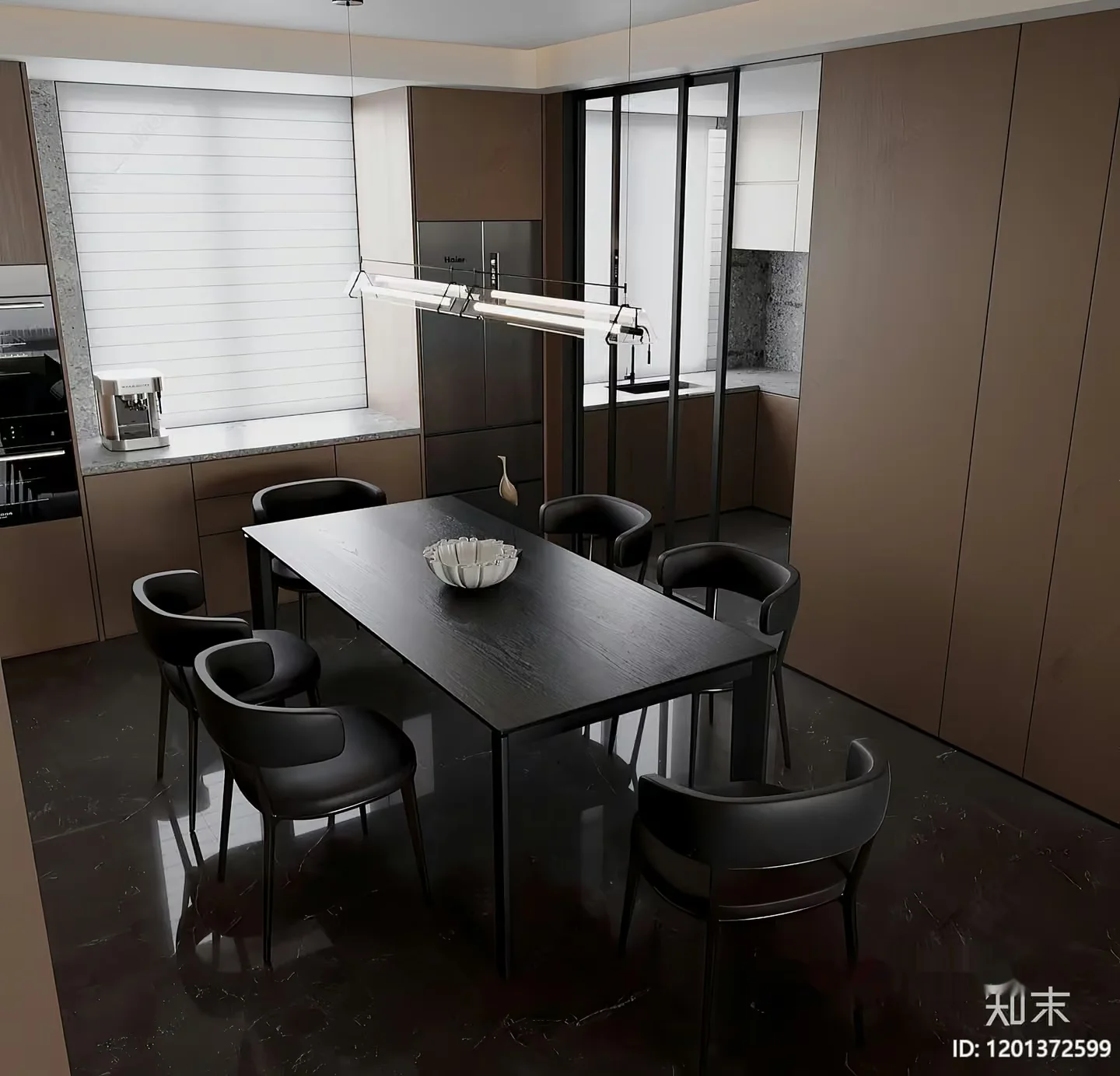 Modern Dining Room 3D Model – 10014 – VRAY Render