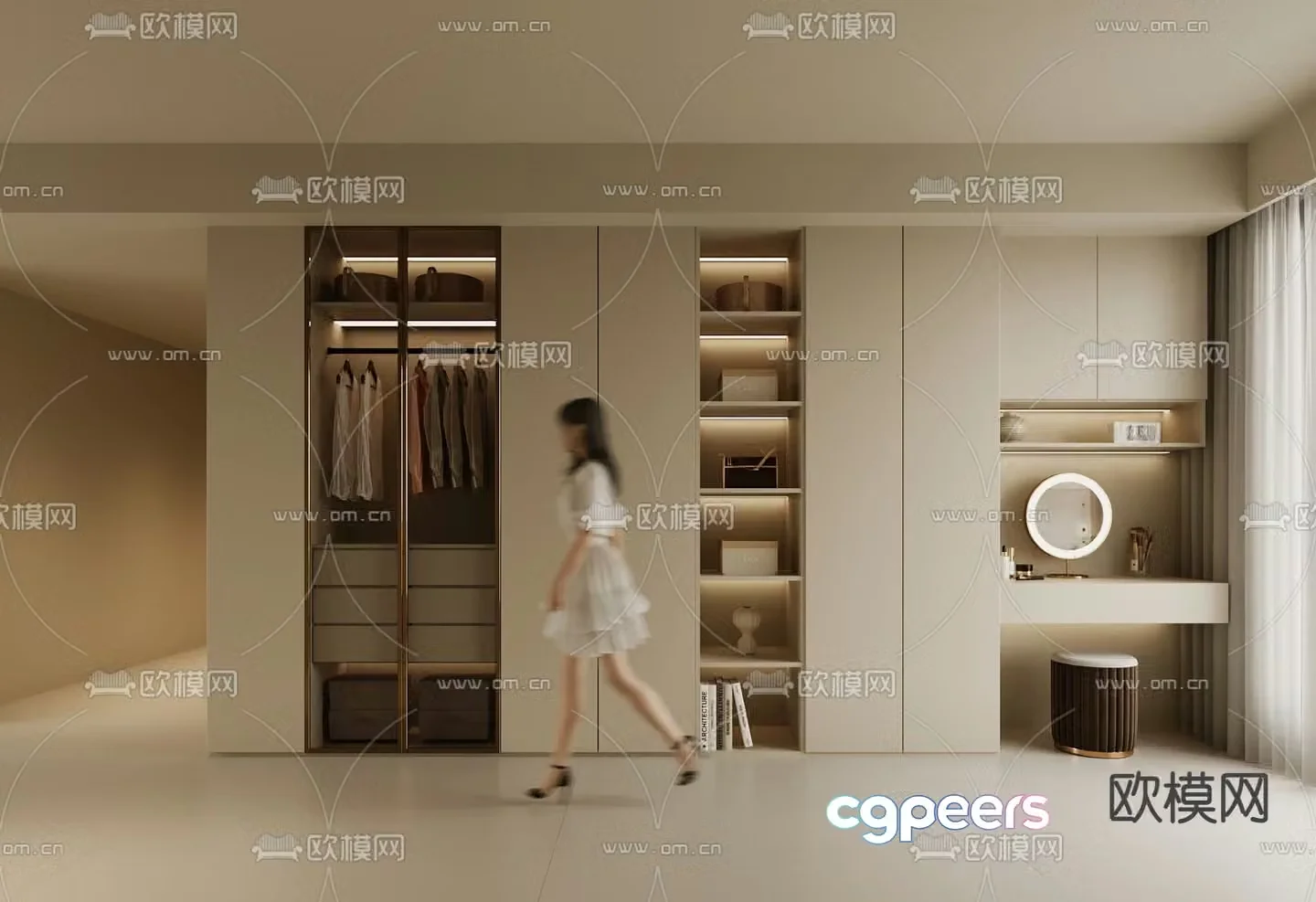Modern Wardrobe Wardrobe 3d Model