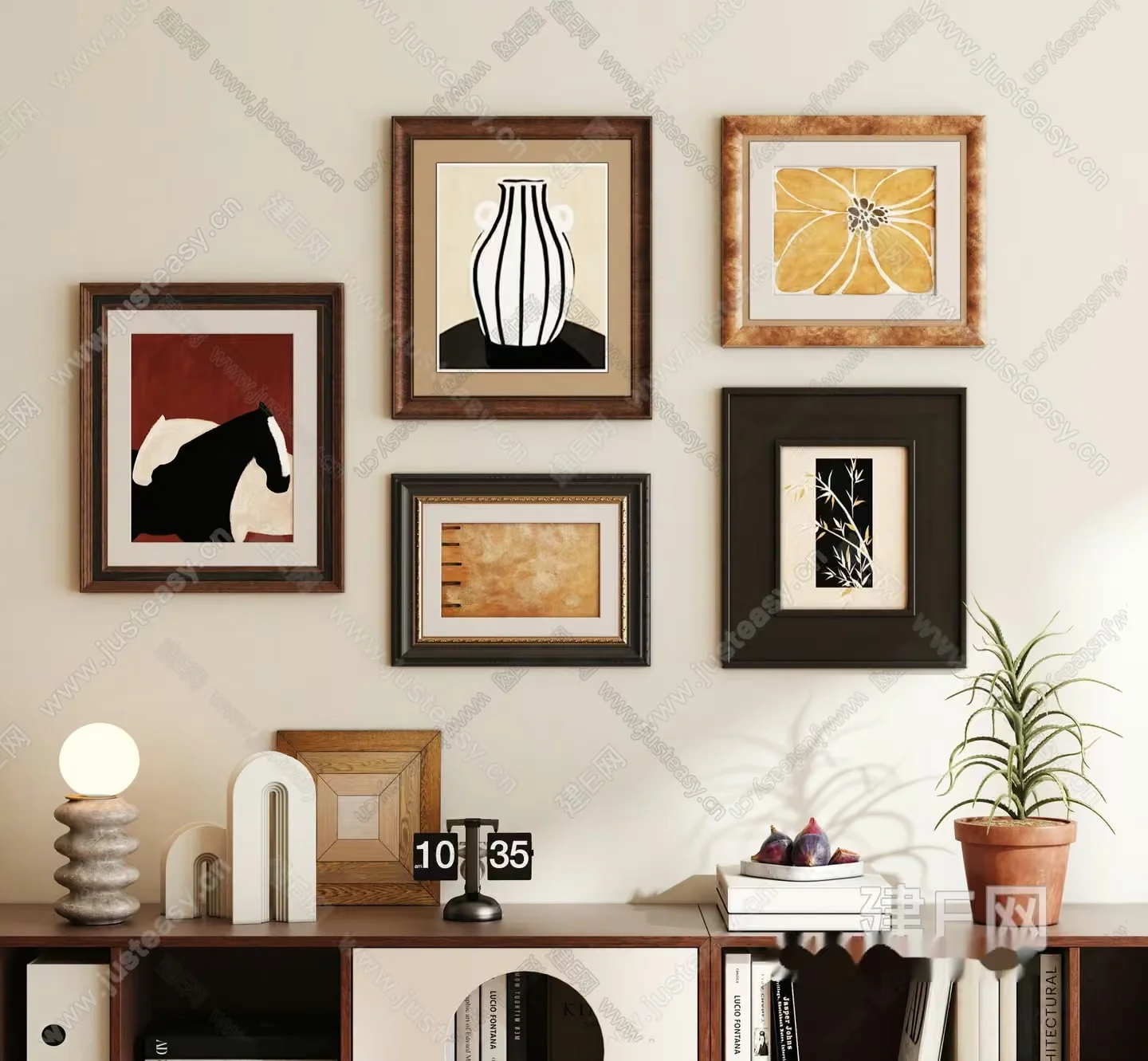 Minimalist Wall Art 3D Model – 8060 – VRAY Render