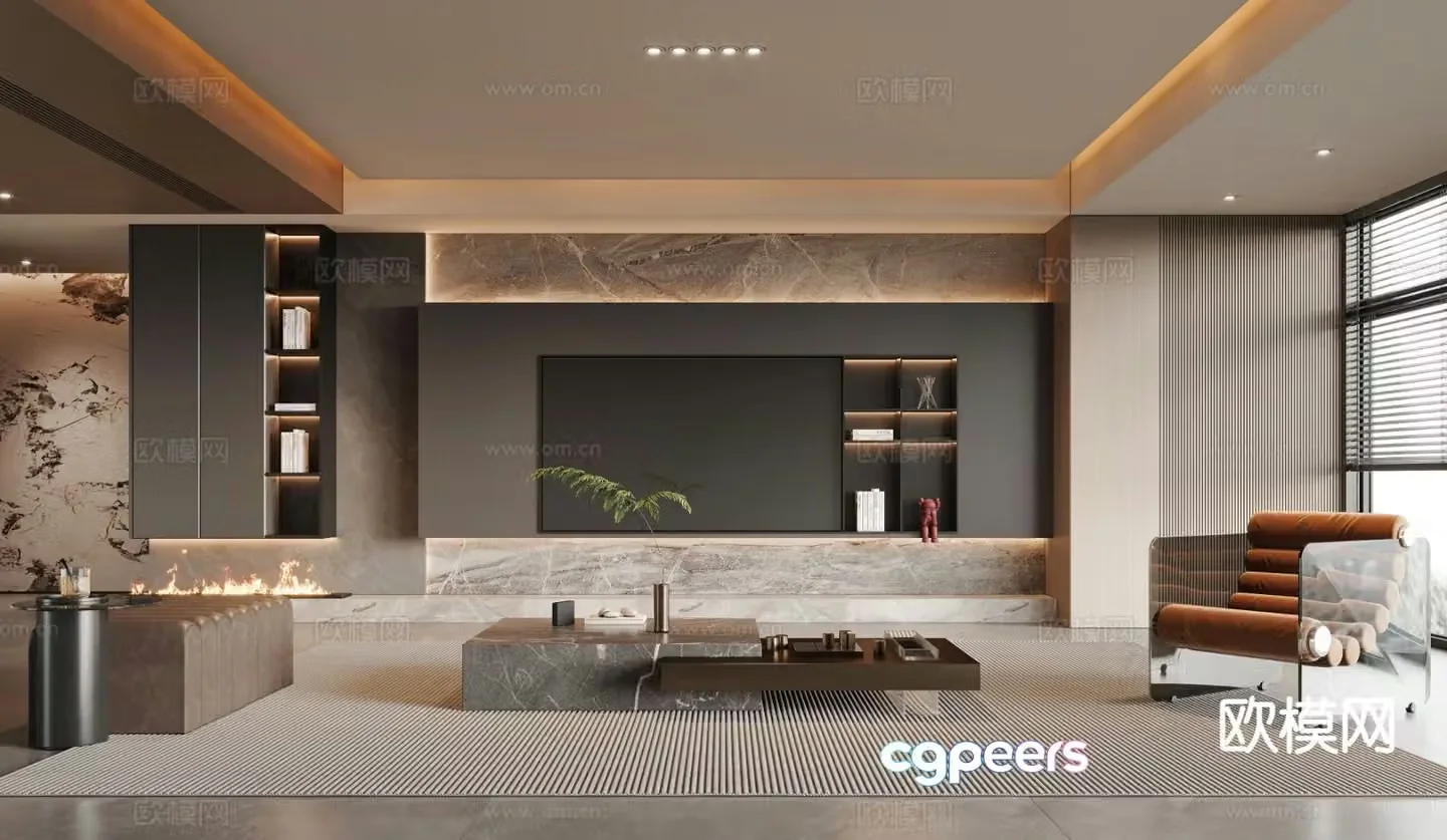 Italian living room 3d model
