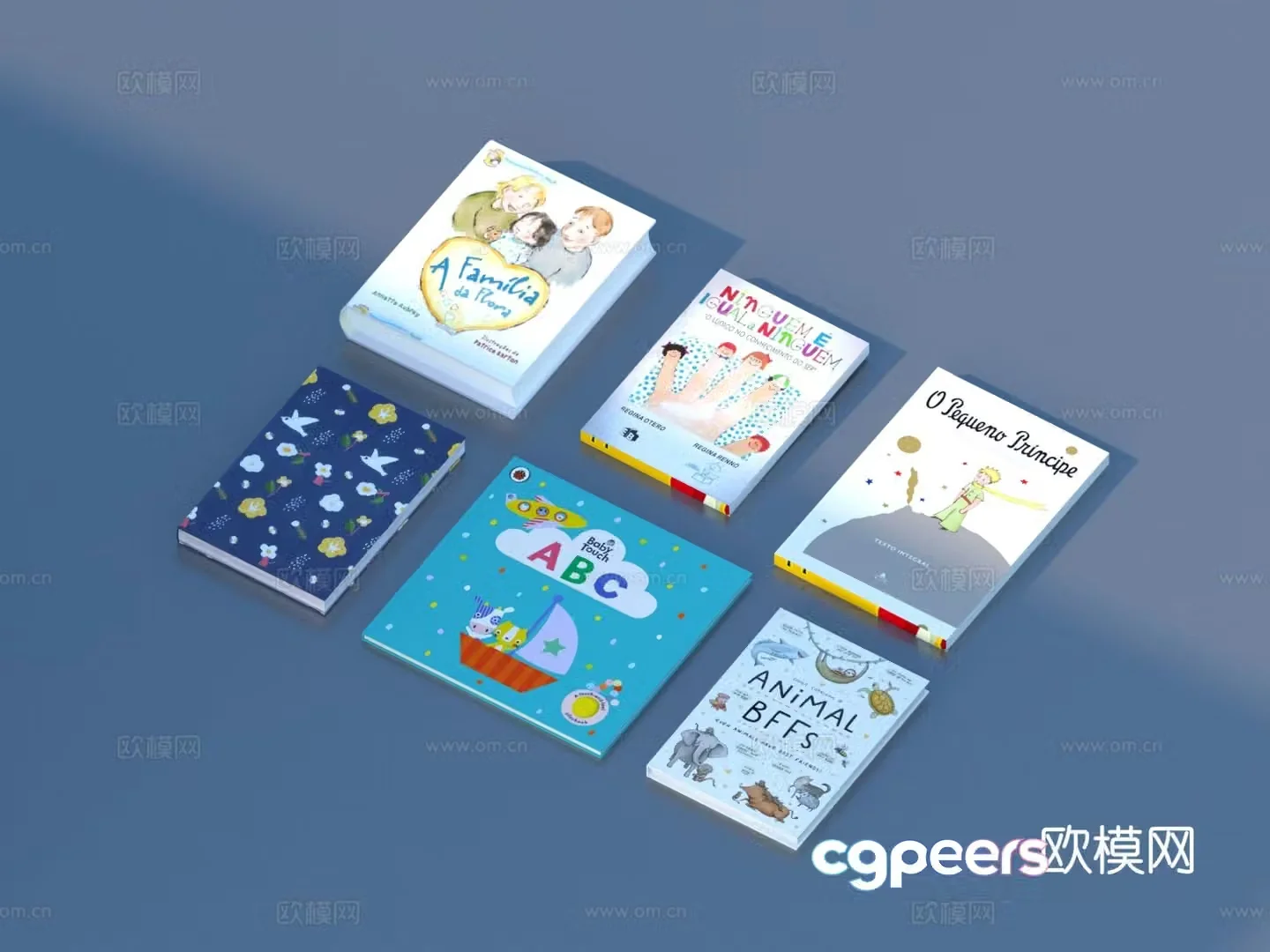 Children’s books and books cartoon picture book 3d model