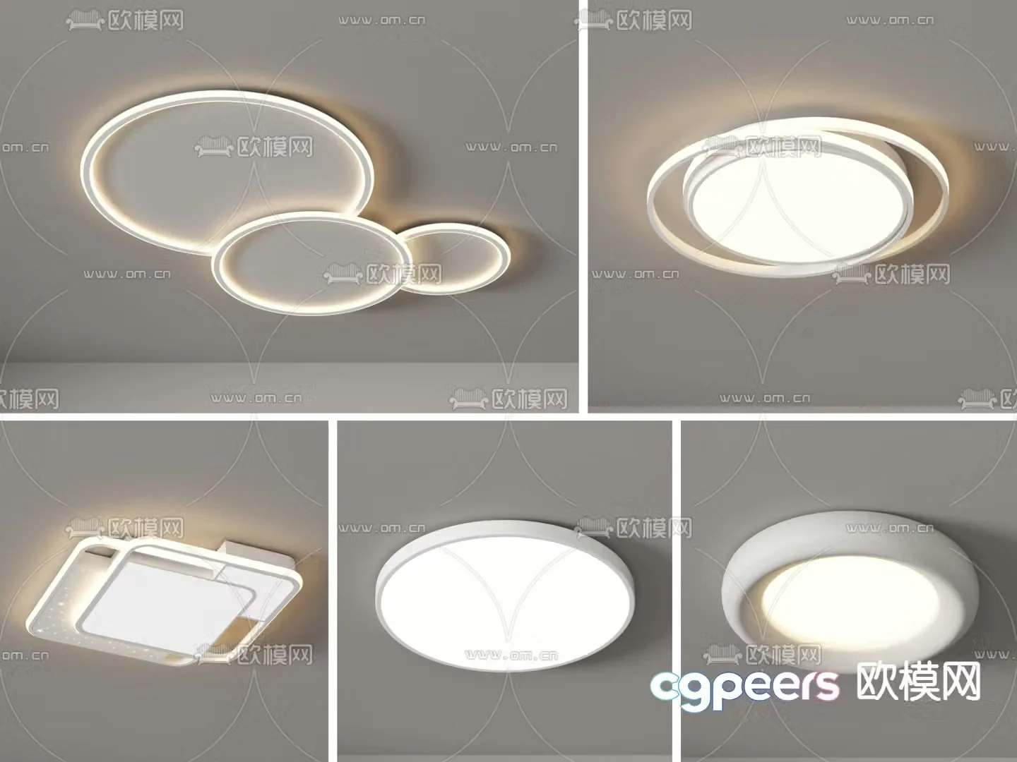 Cream style ceiling lamp living room lamp bedroom lamp 3d model