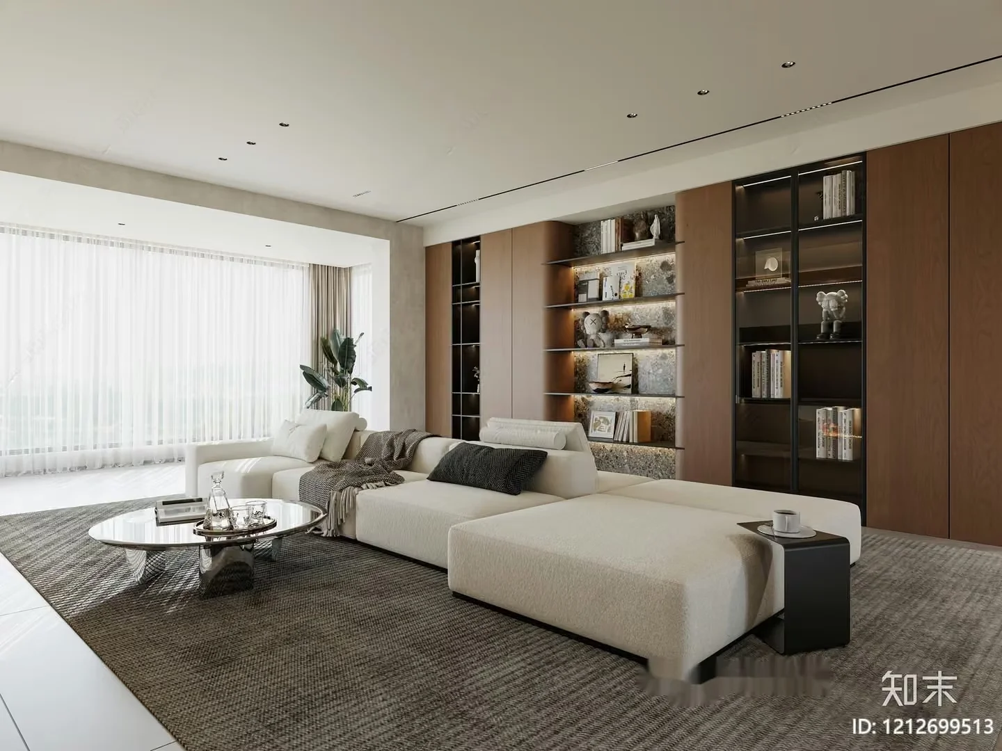 Modern Living Room 3D Model – 3284 – VRAY Render