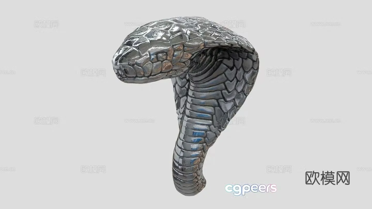 Metal Snake Statue 3D Model