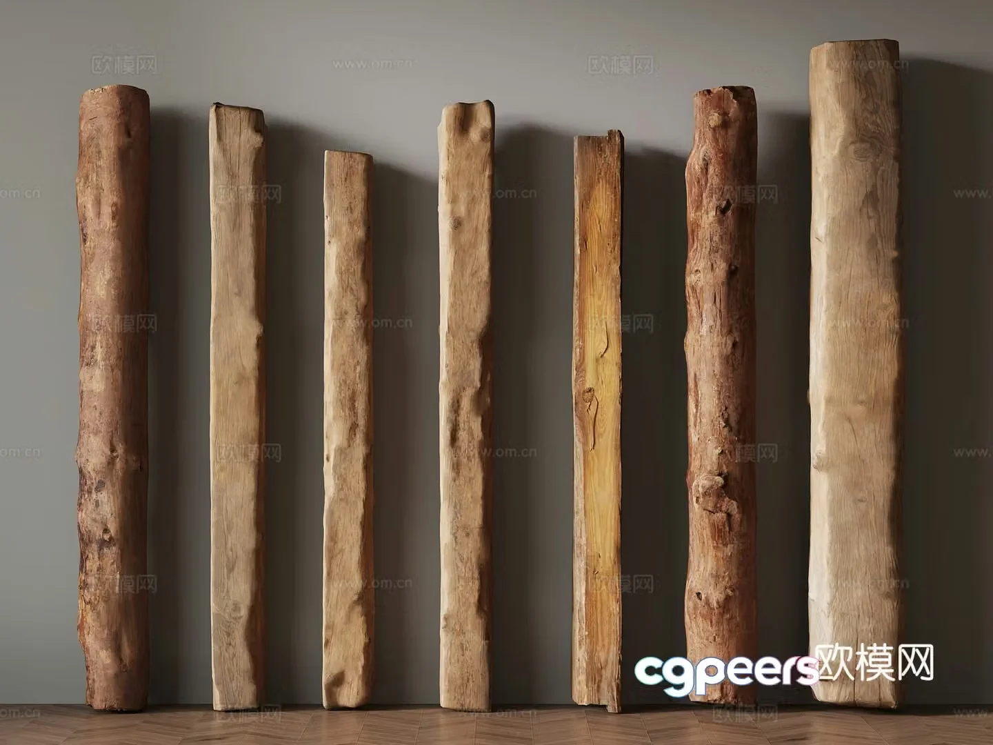 B&B Wood Wooden Column 3D Model