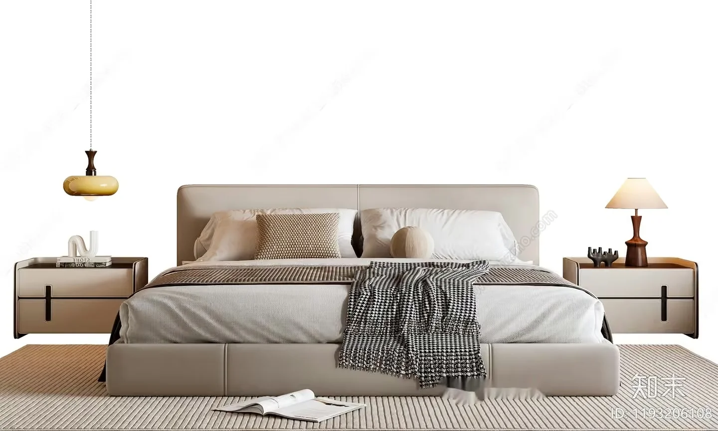 Cozy Modern Bedroom 3D Model – 11080 – VRAY Render