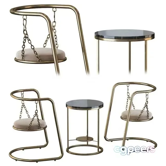 3ds Max Free – Coffee table and armchair