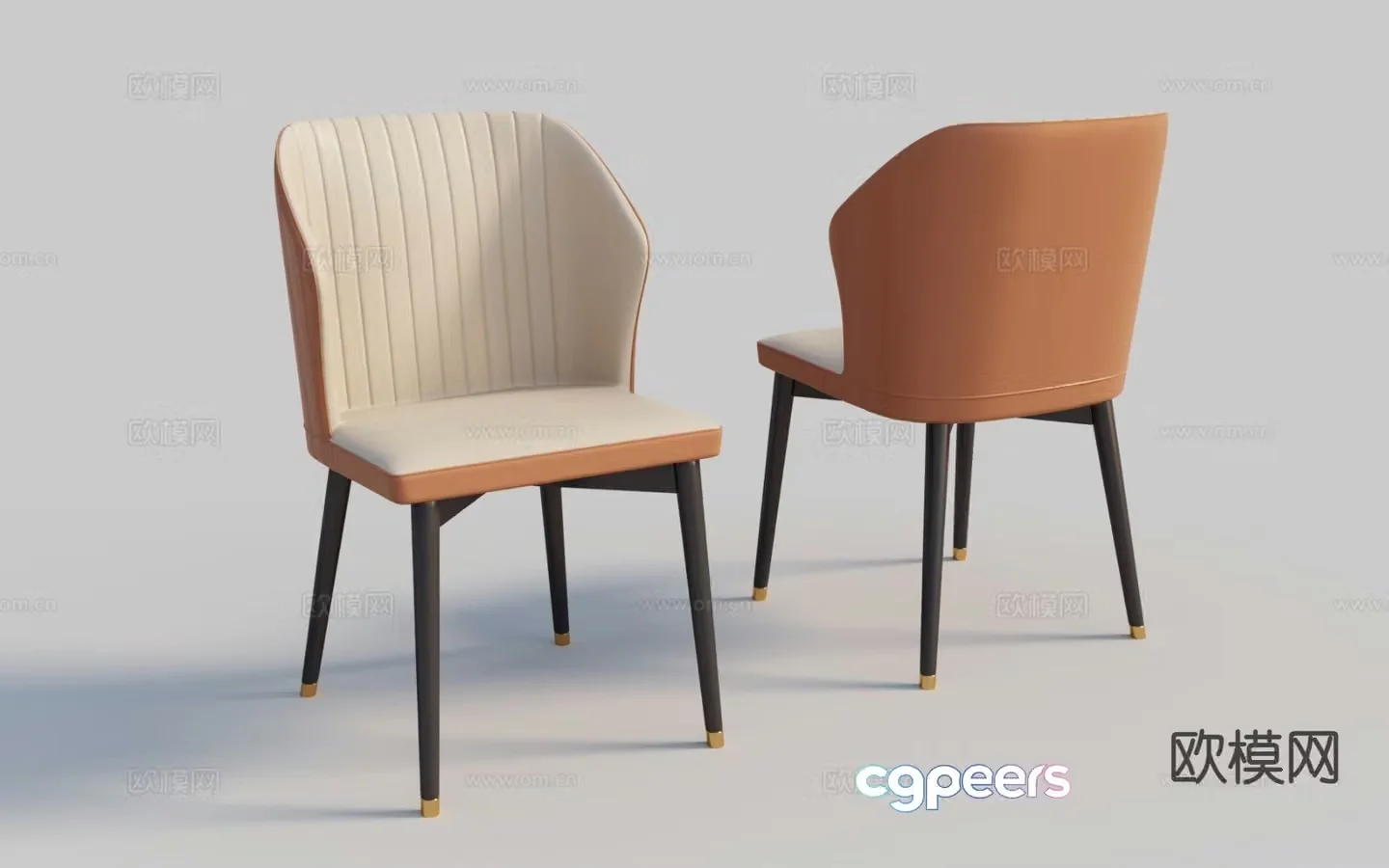 Modern chair single chair dining chair 3d model