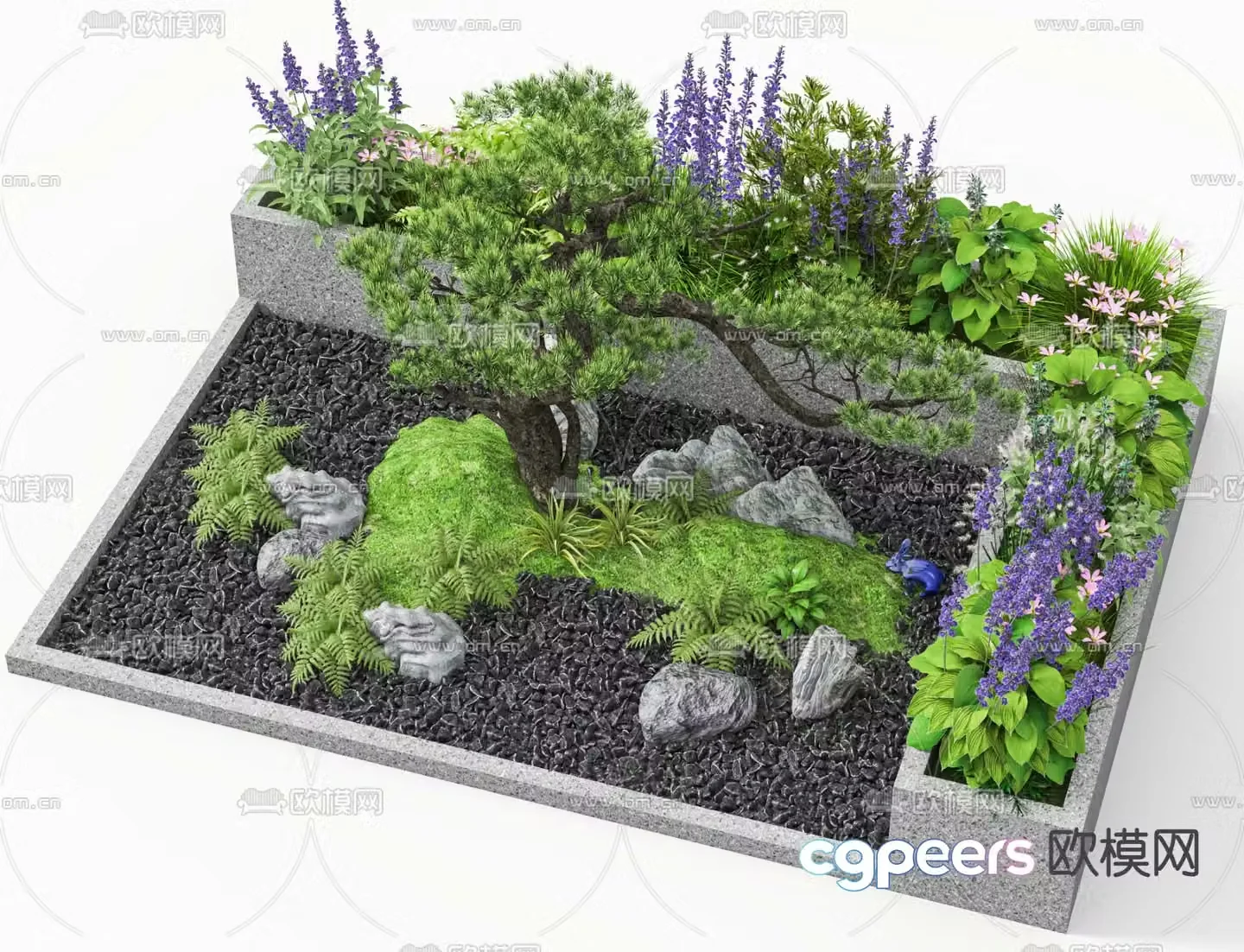 New Chinese style landscaping 3D model