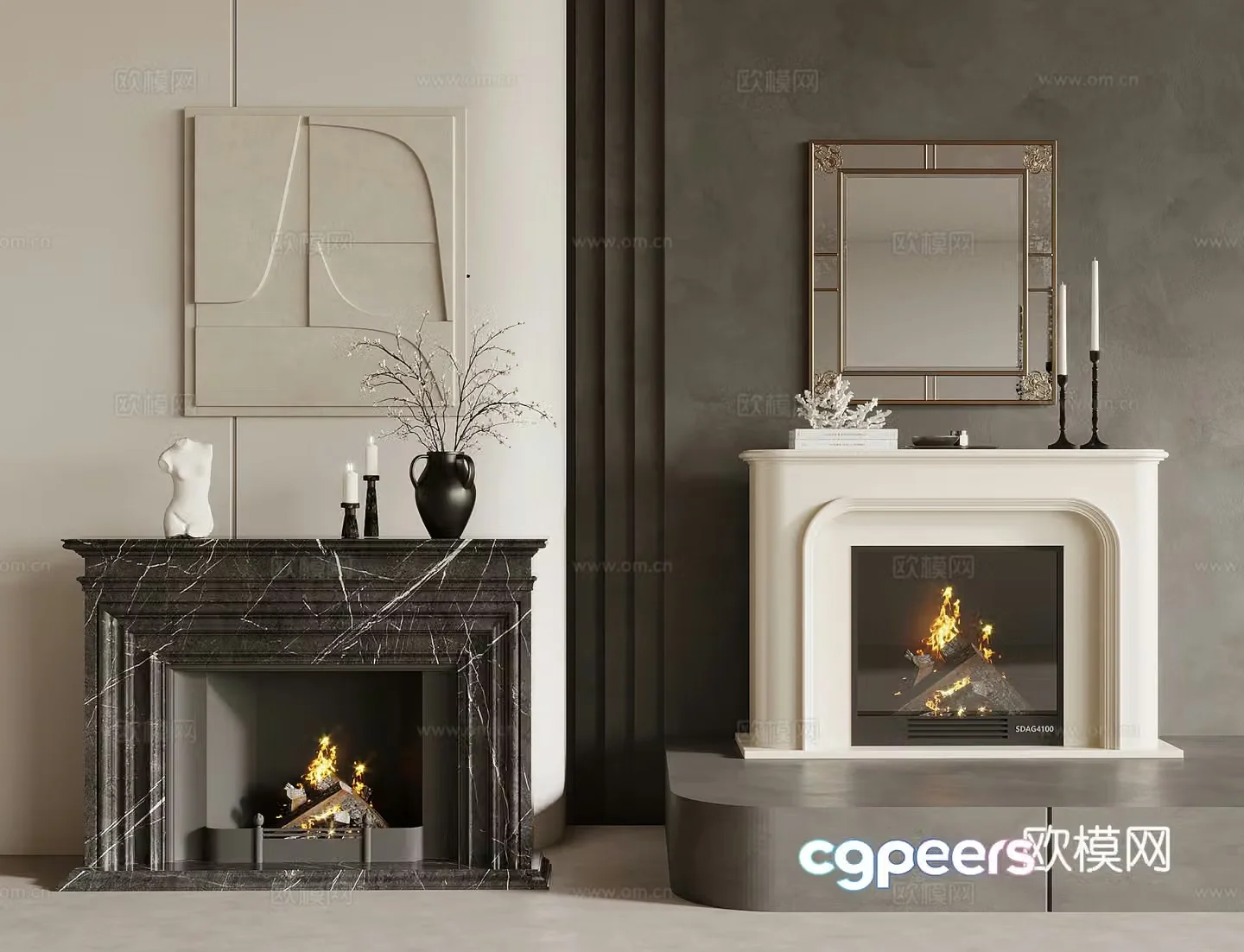 French fireplace 3d model