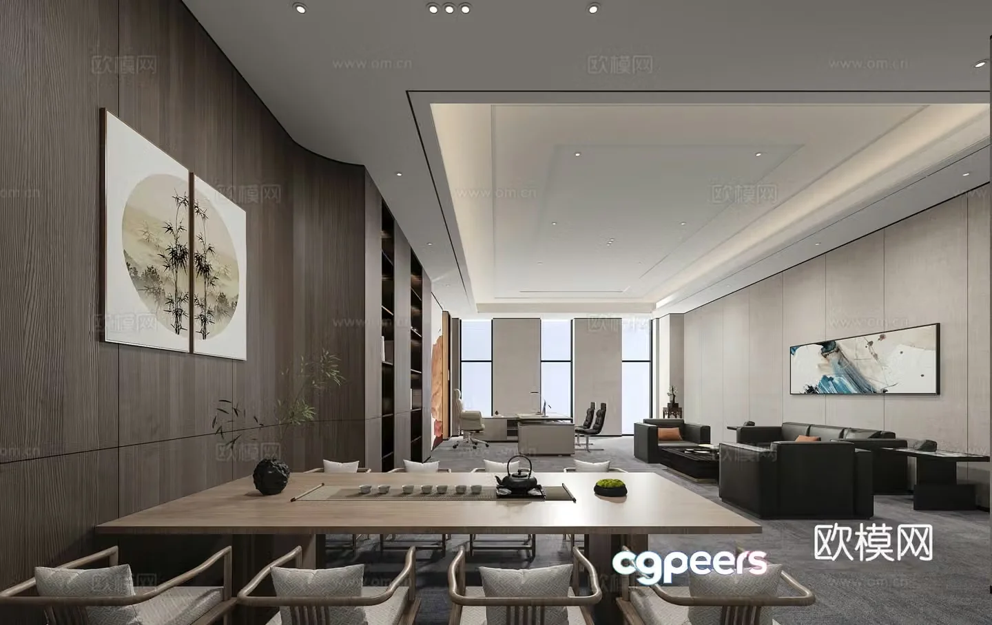 Modern boss office 3d model