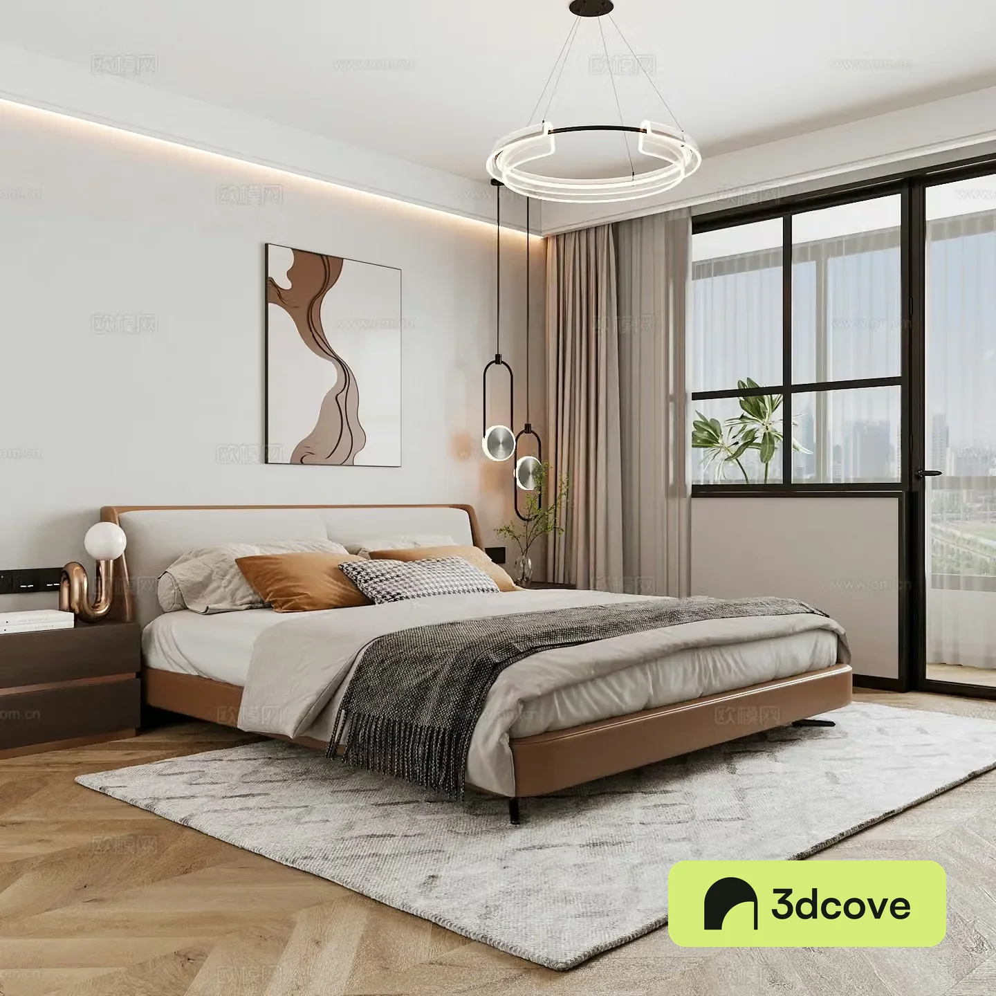 Modern home bedroom Modern bedroom Italian bedroom Simple bedroom Italian bed