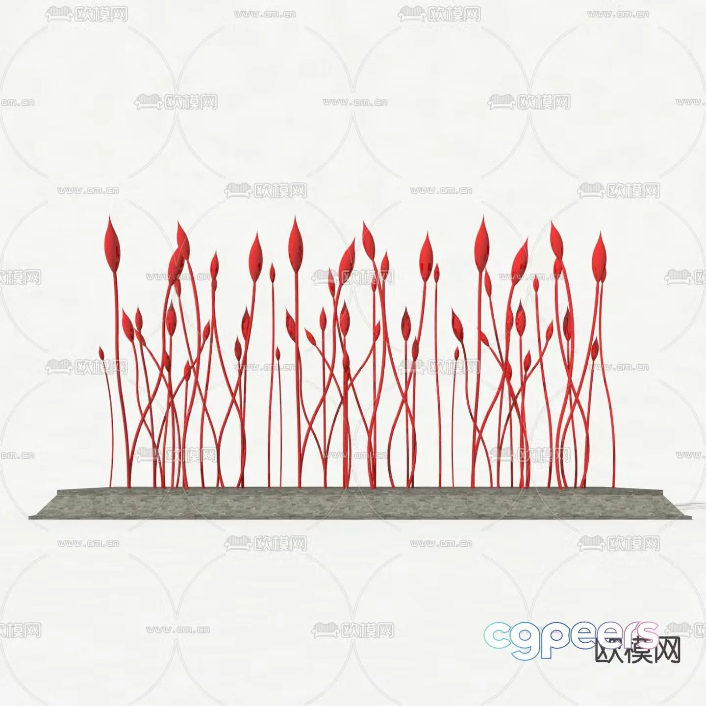 Modern urban sculpture sketch 3D model