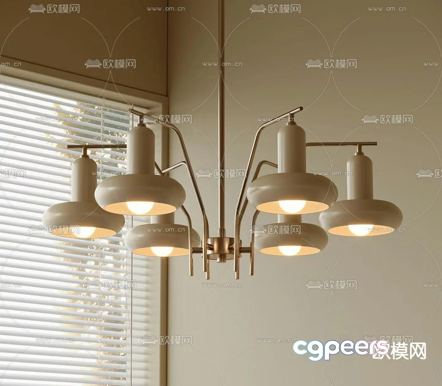 Medieval style chandelier hall chandelier 3d model