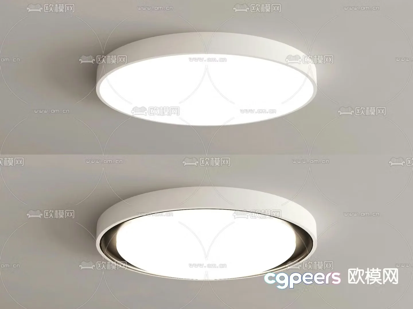 Circular ceiling light Bedroom light 3d model
