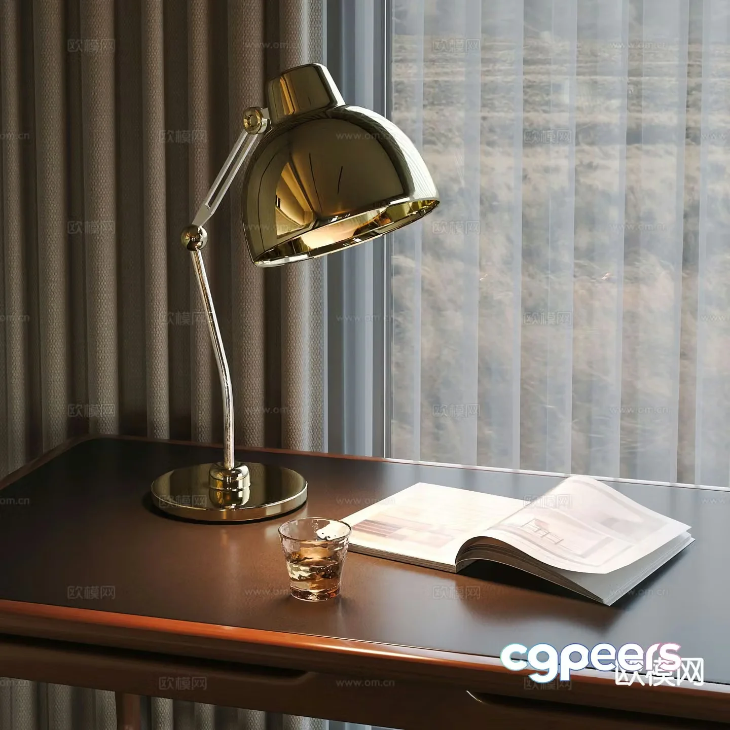 Light luxury table lamp 3D model