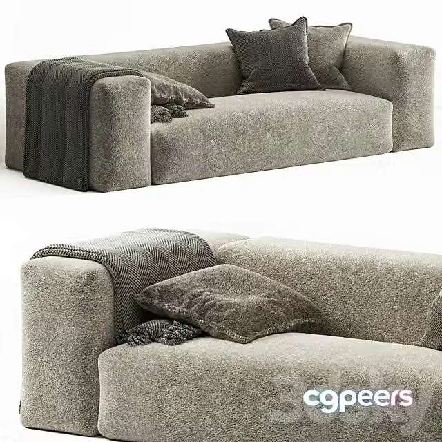 3ds Max Free – Bulky Sherling Sofa by Layered