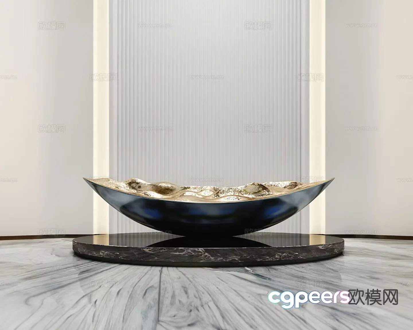 Modern landscape sculpture 3d model