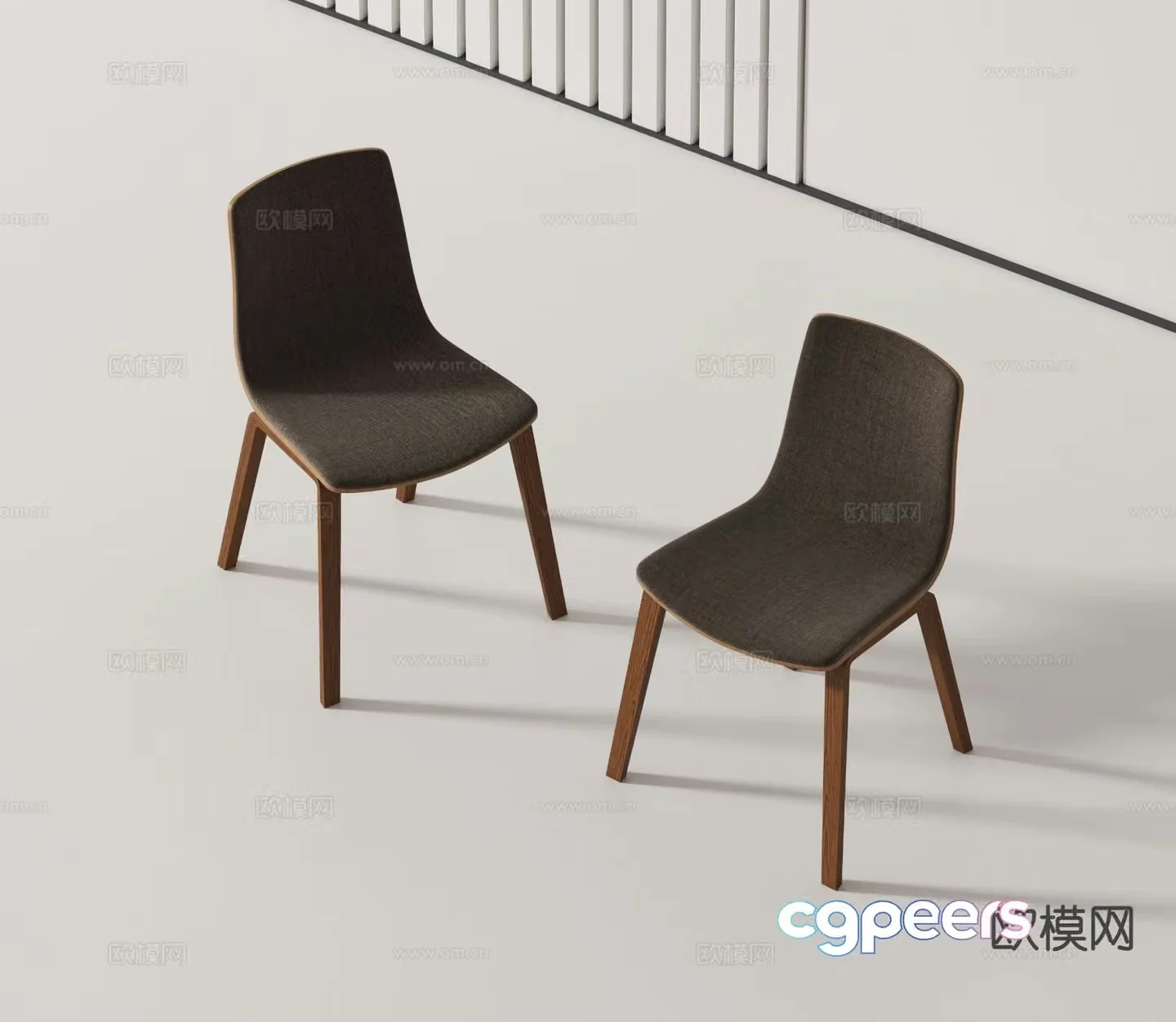 Modern single chair chair dining chair 3d model