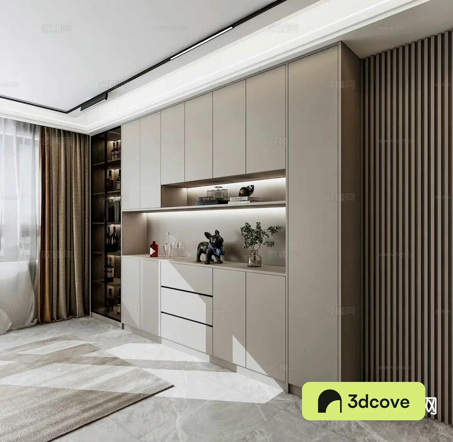 Modern wine cabinet sideboard