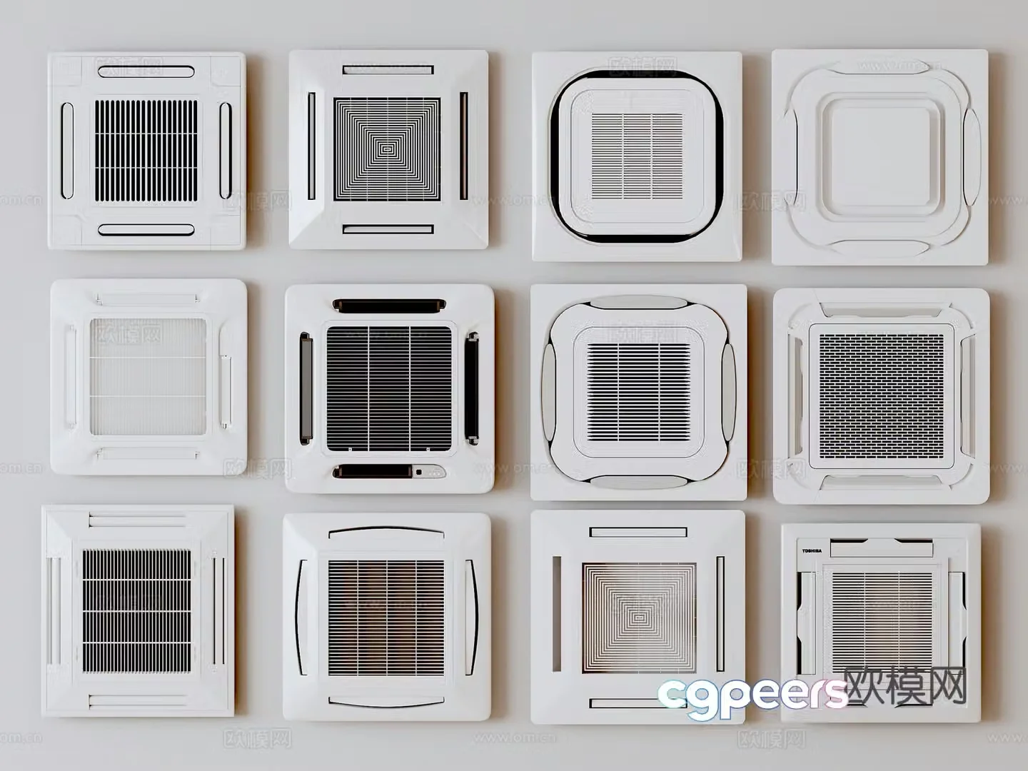 Top air conditioner Top air conditioner Central air conditioner 3D model