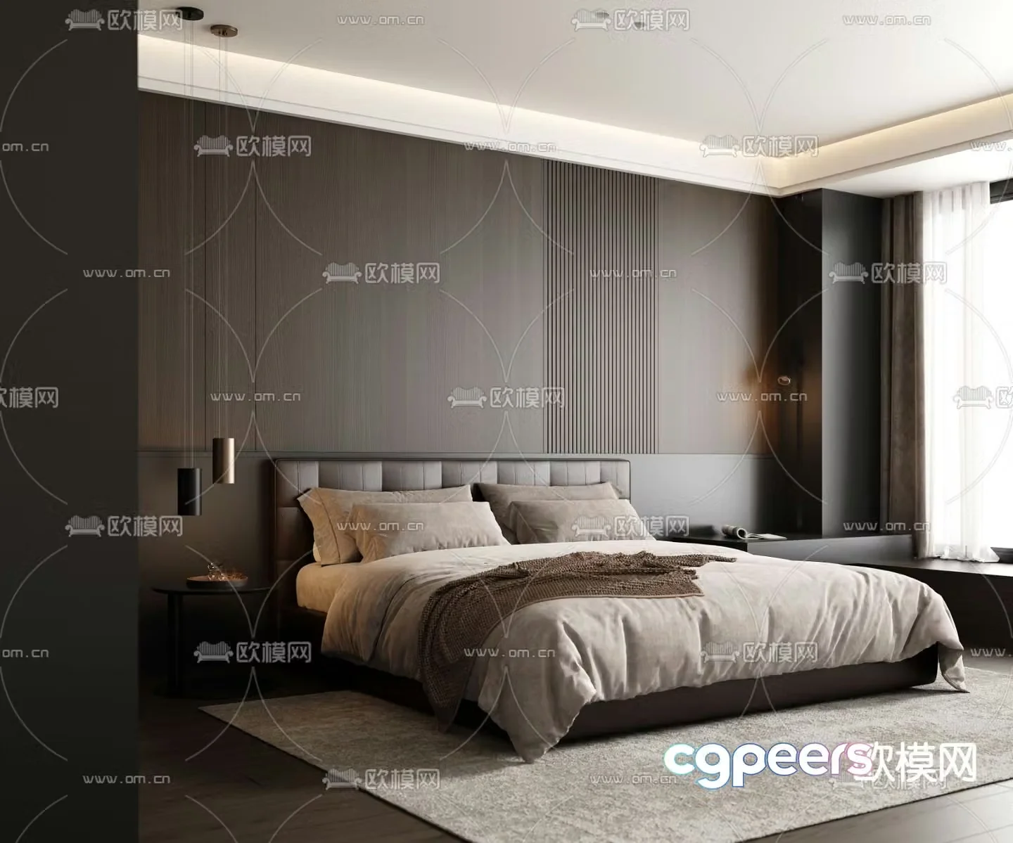 Modern bedroom Master bedroom Master room 3d model