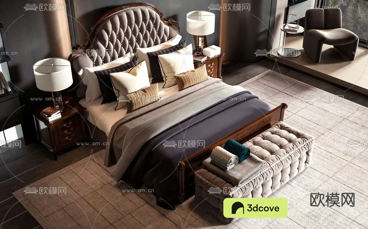 American double bed