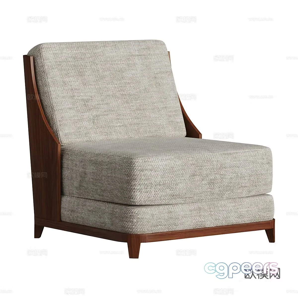 Modern single sofa leisure sofa 3d model