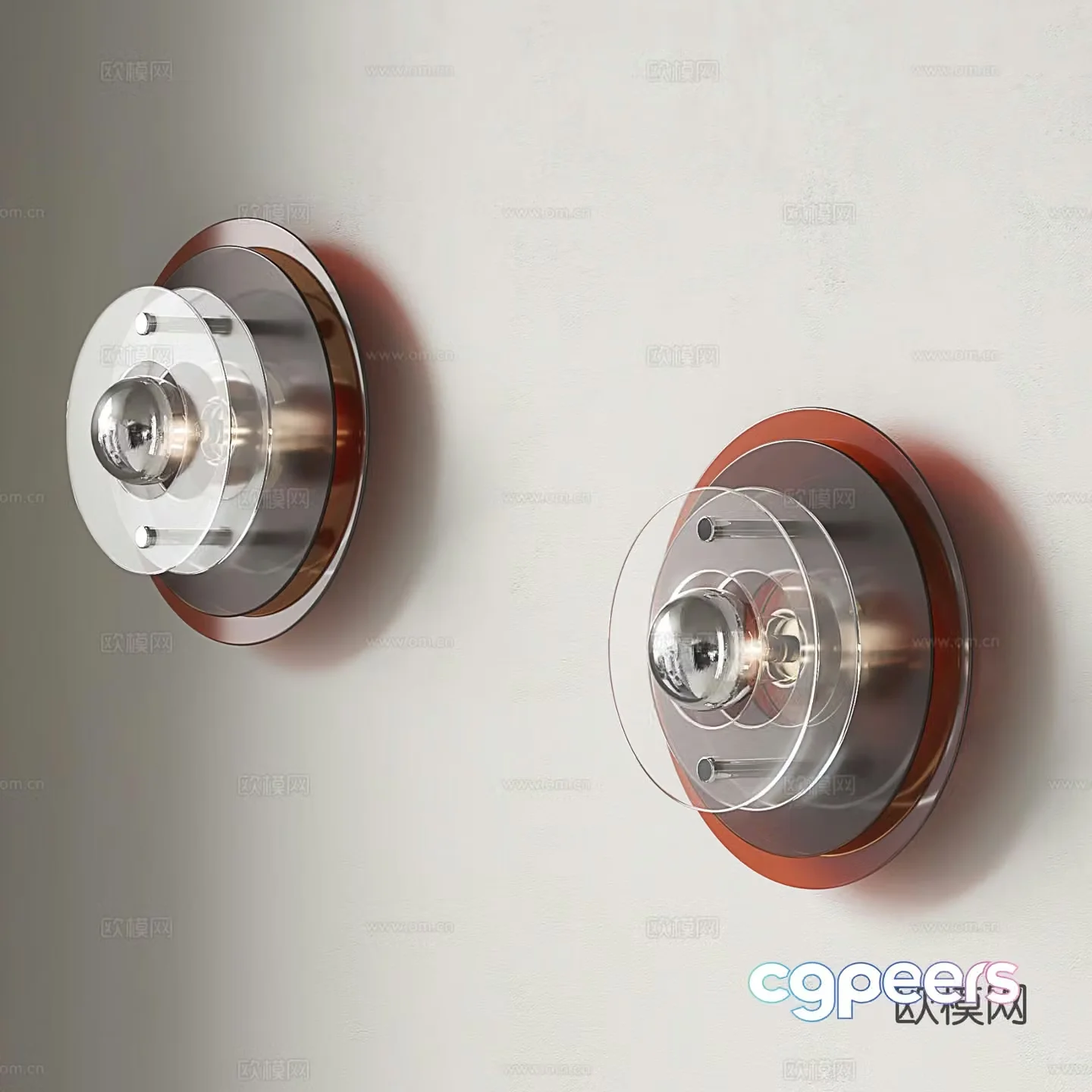 Glass wall lamp Aisle wall lamp 3d model