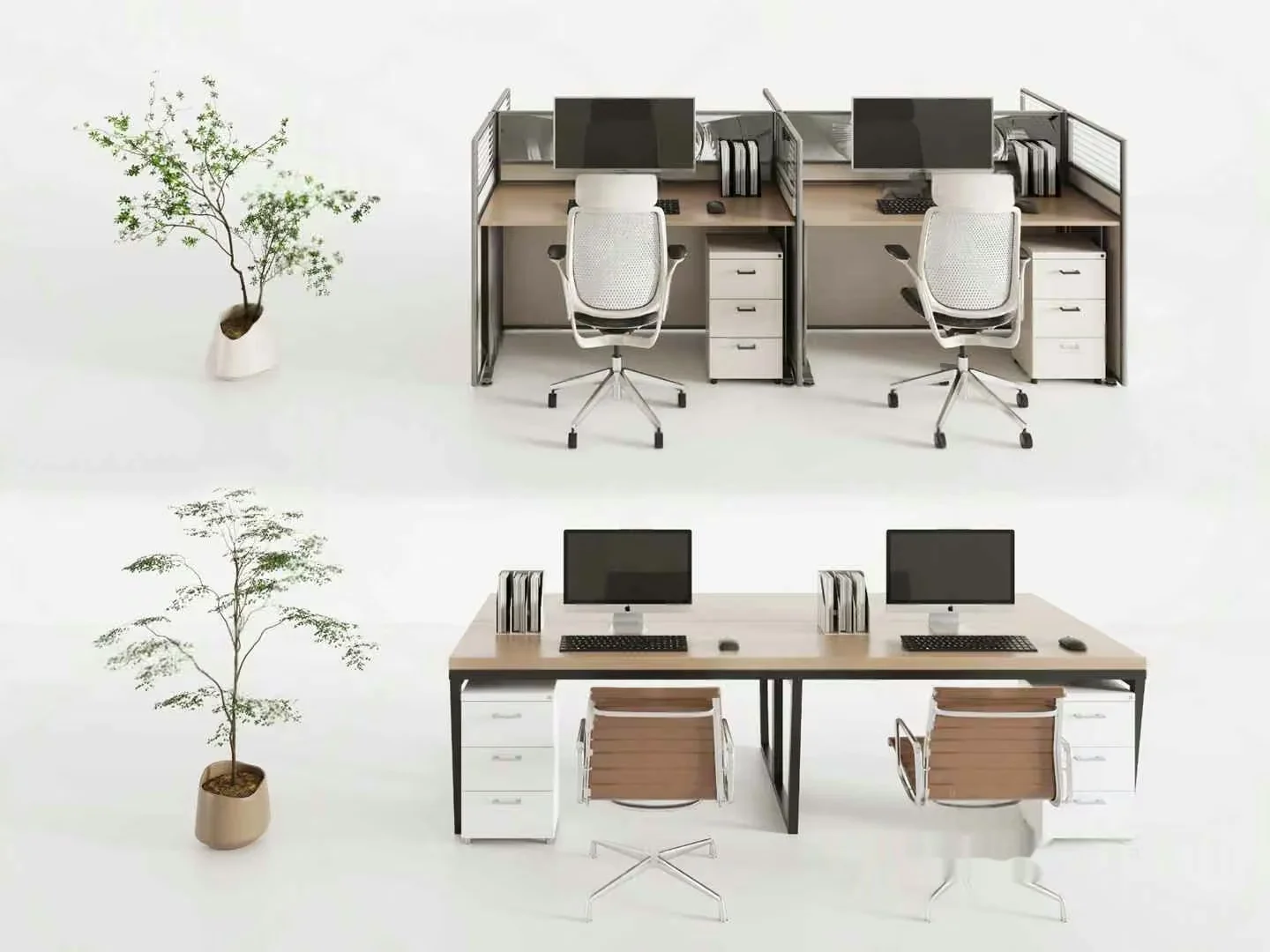A Modern Office Desk 3D Model – 20070 – VRAY Render
