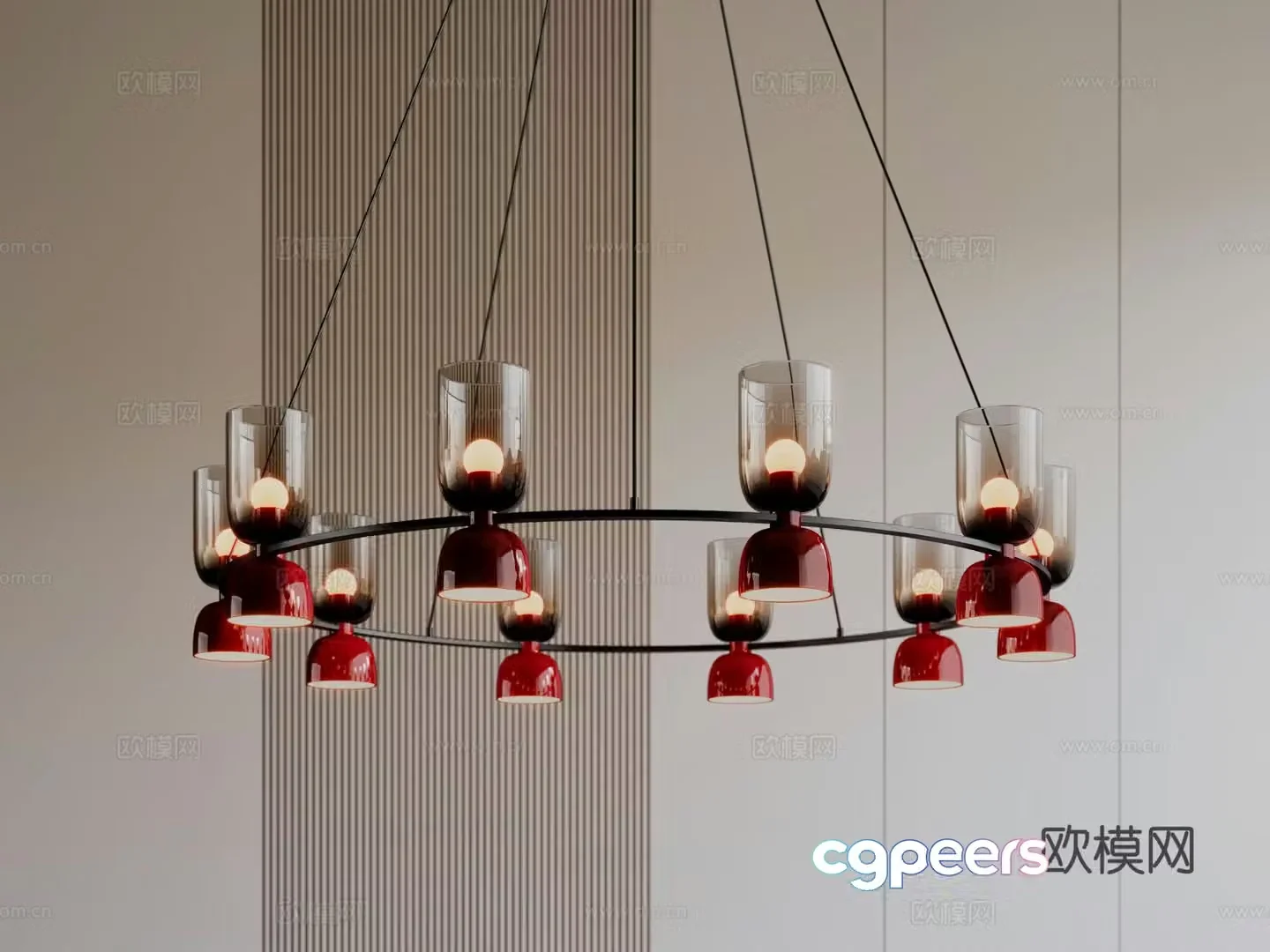 Modern chandelier 3d model
