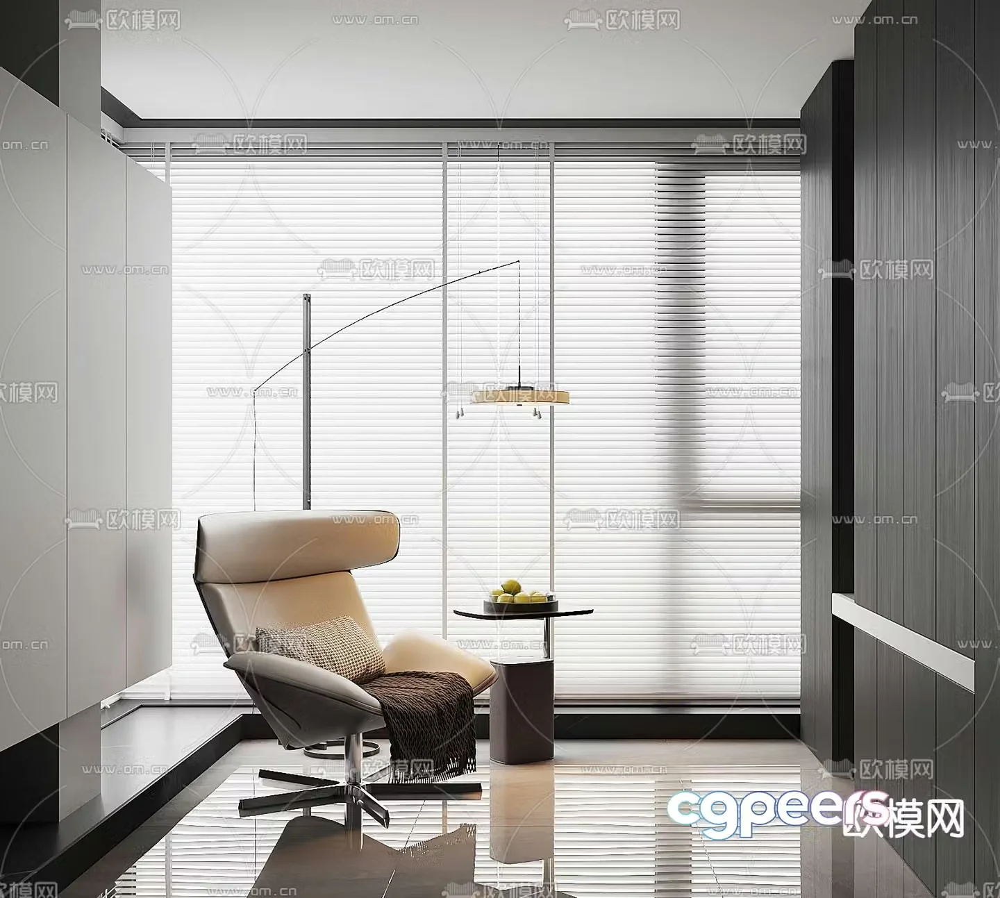 Modern chair leisure chair 3d model