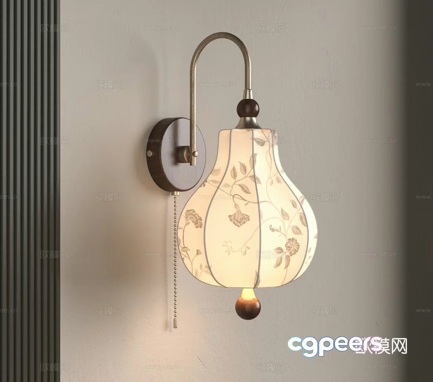 3D model of medieval style wall light