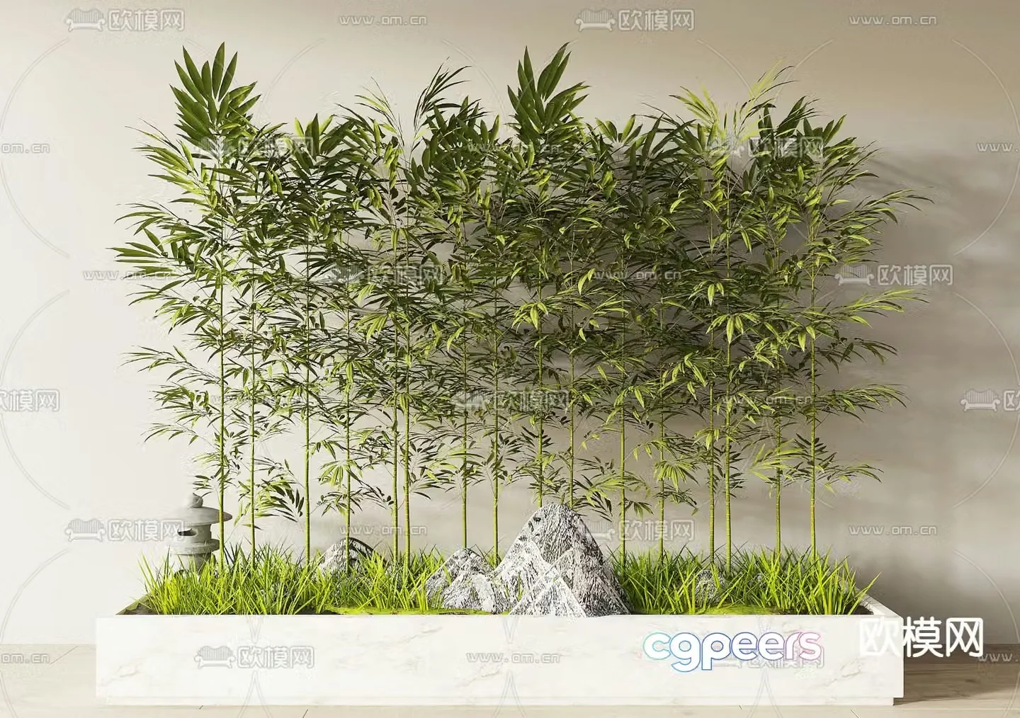 New Chinese style bamboo 3d model